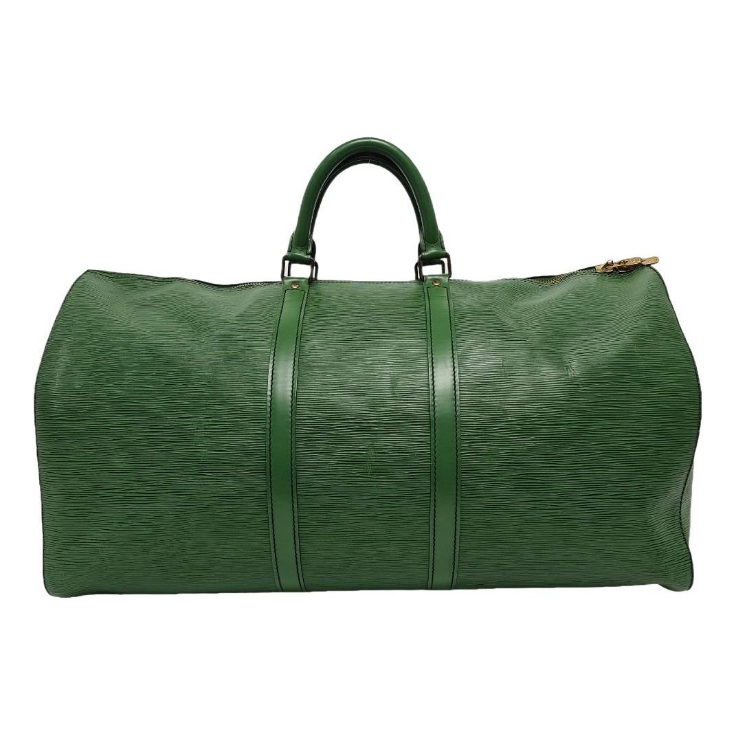 Keepall leather travel bag