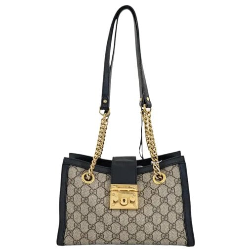 Padlock leather handbag