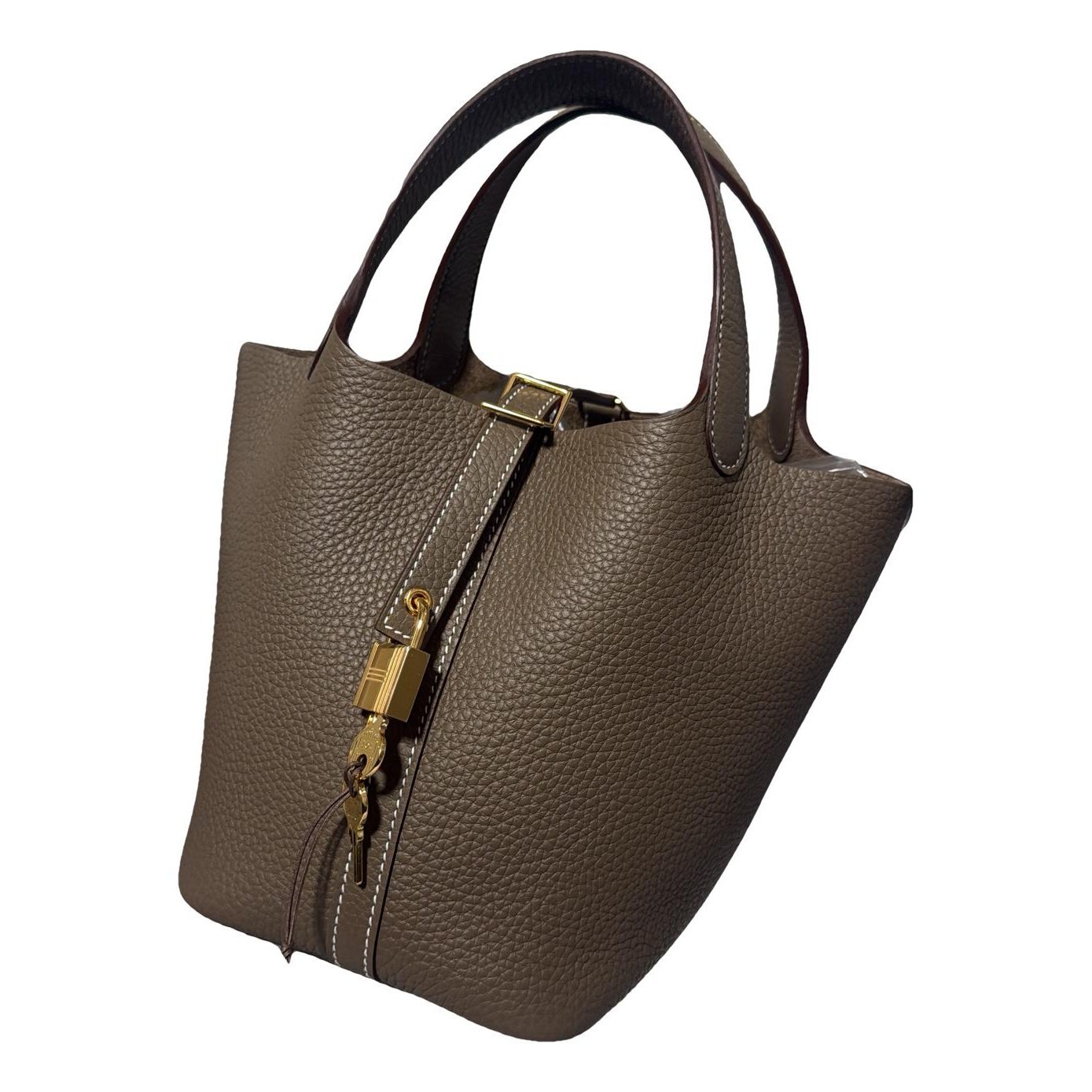 Picotin leather tote
