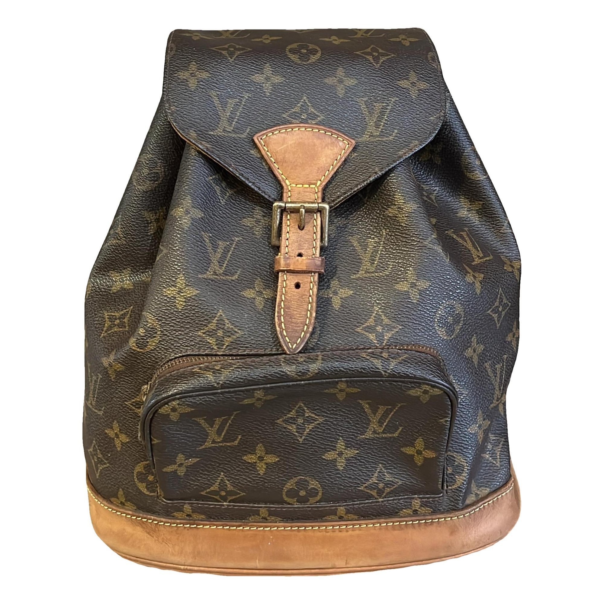 Montsouris Vintage leather backpack