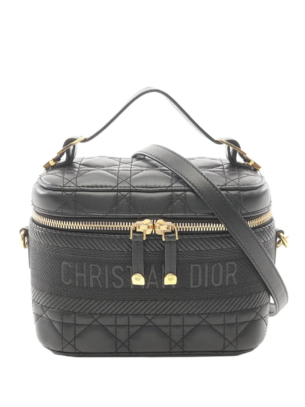 2010-2026 Small Lambskin Cannage DiorTravel Vanity Case satchel