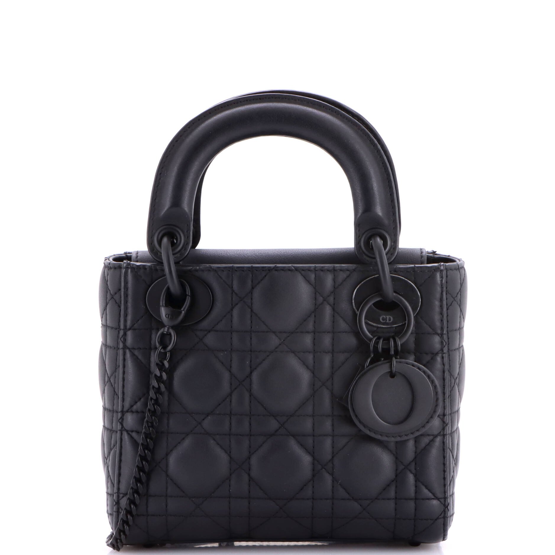 Ultra Matte Lady Dior Chain Bag Cannage Quilt Calfskin Mini
