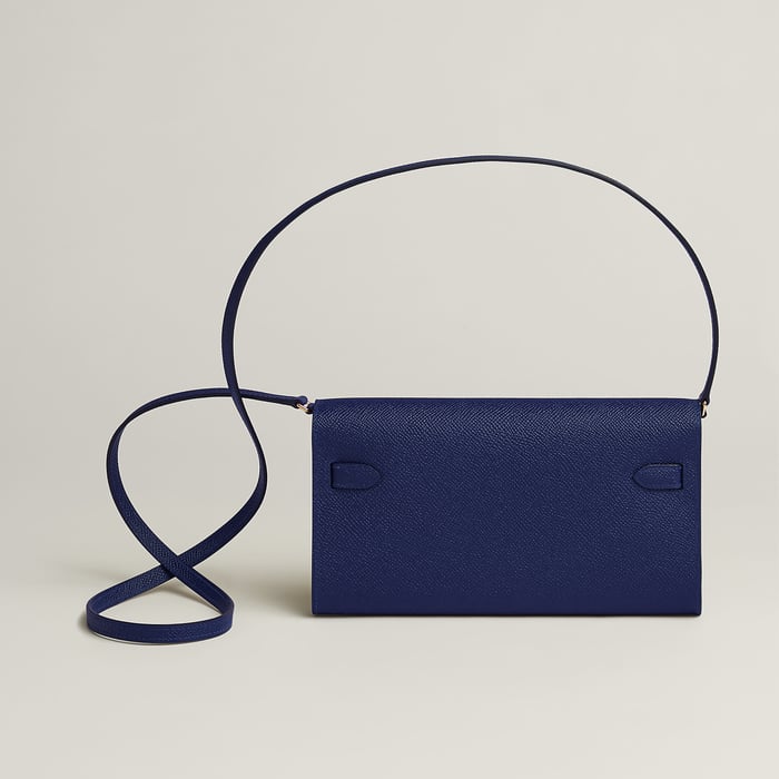 Bleu Saphir Kelly Classique to Go Wallet