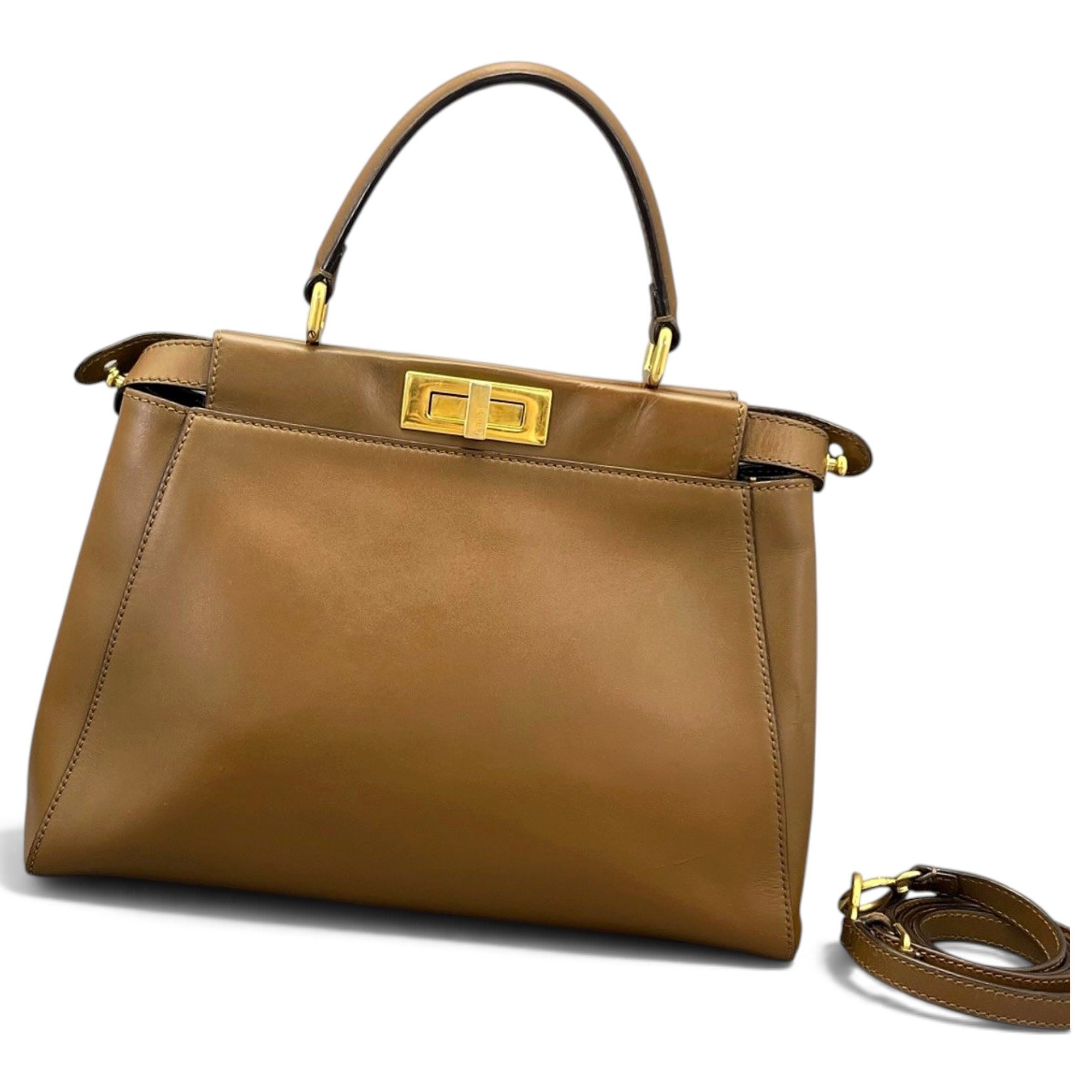 Peekaboo leather handbag