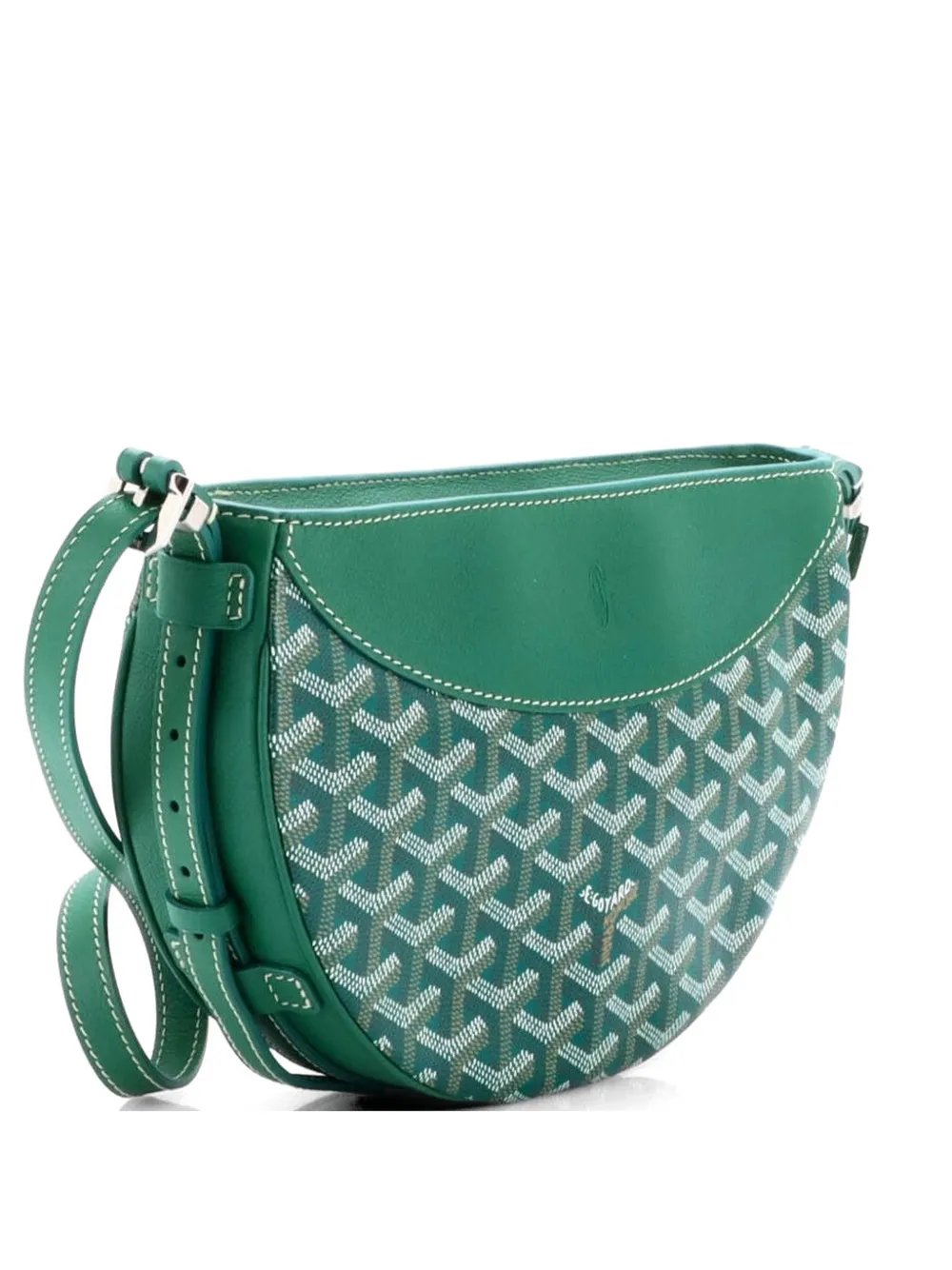 Hirondelle Coated Canvas and Leather shoulder bag