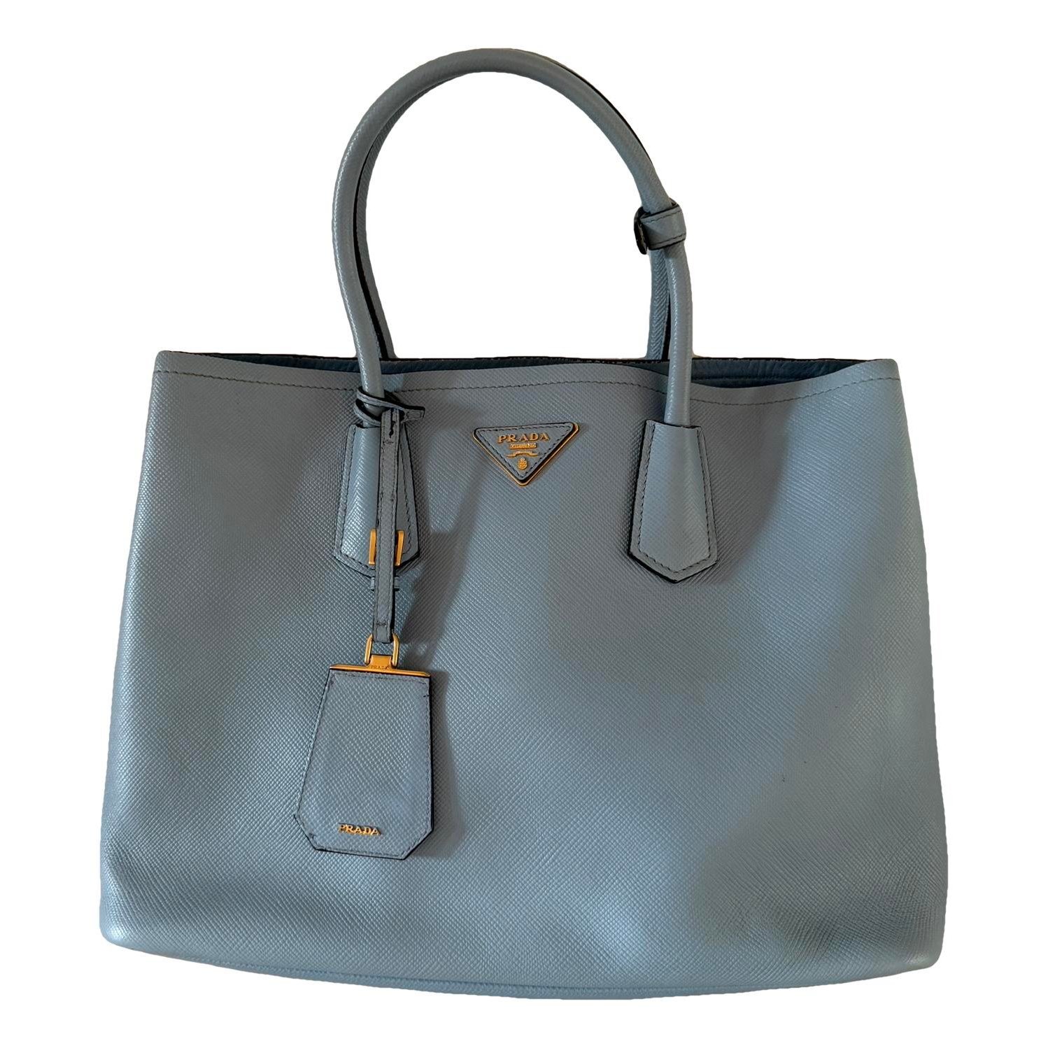Double leather handbag