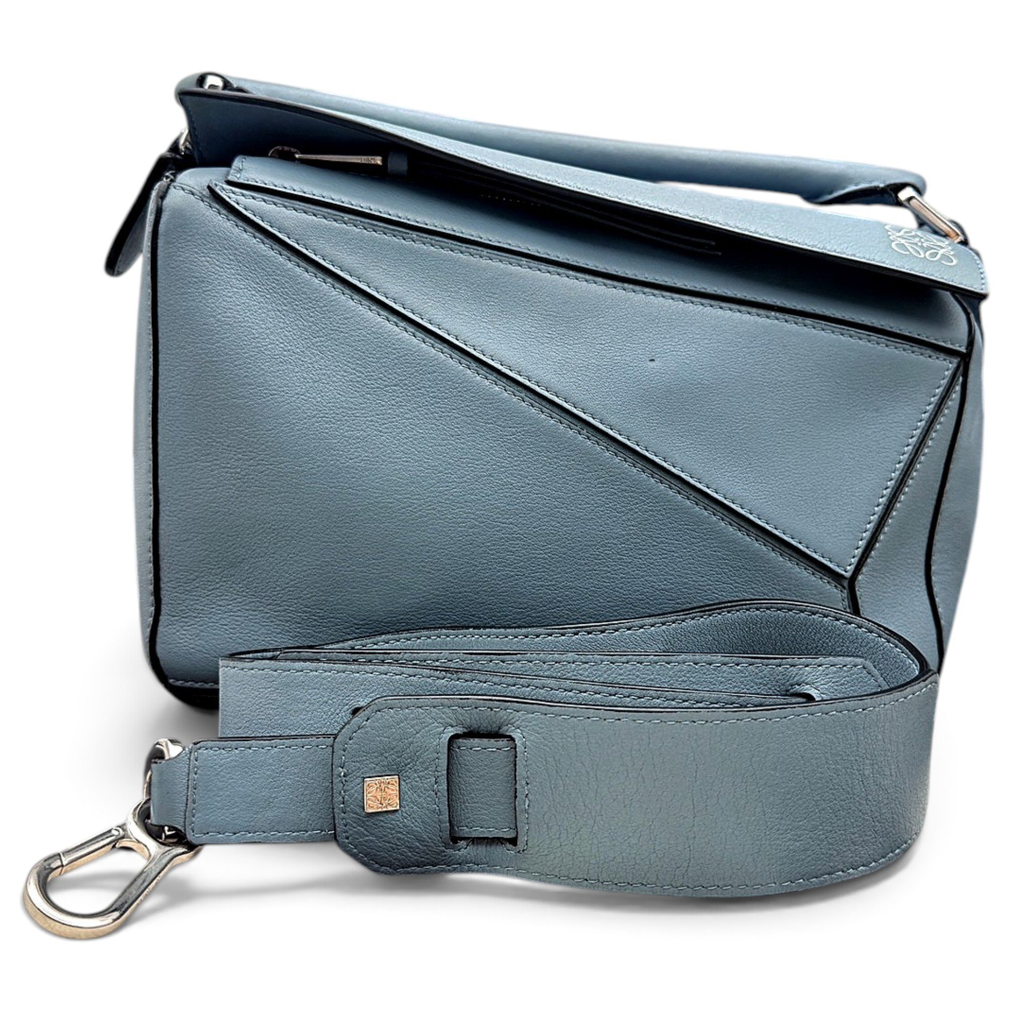 Puzzle leather handbag