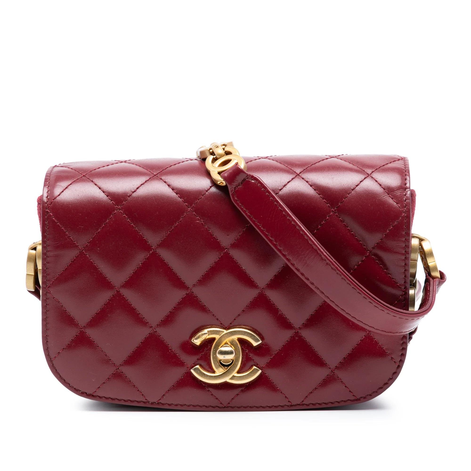 Wallet On Chain Boy Half Flap leather handbag