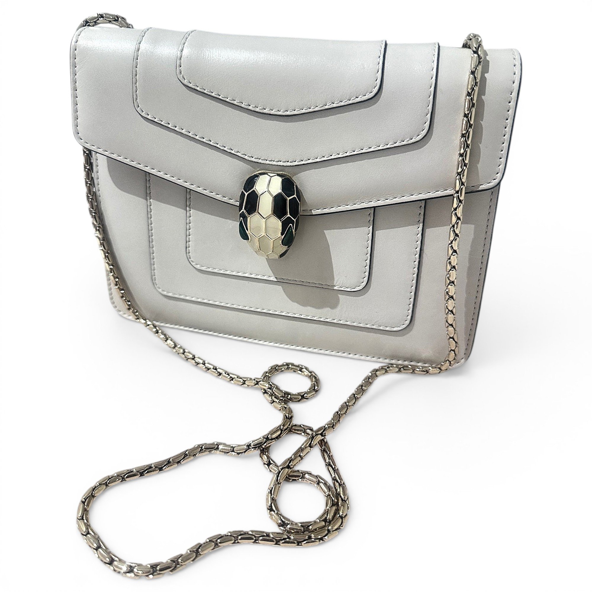 Serpenti leather handbag