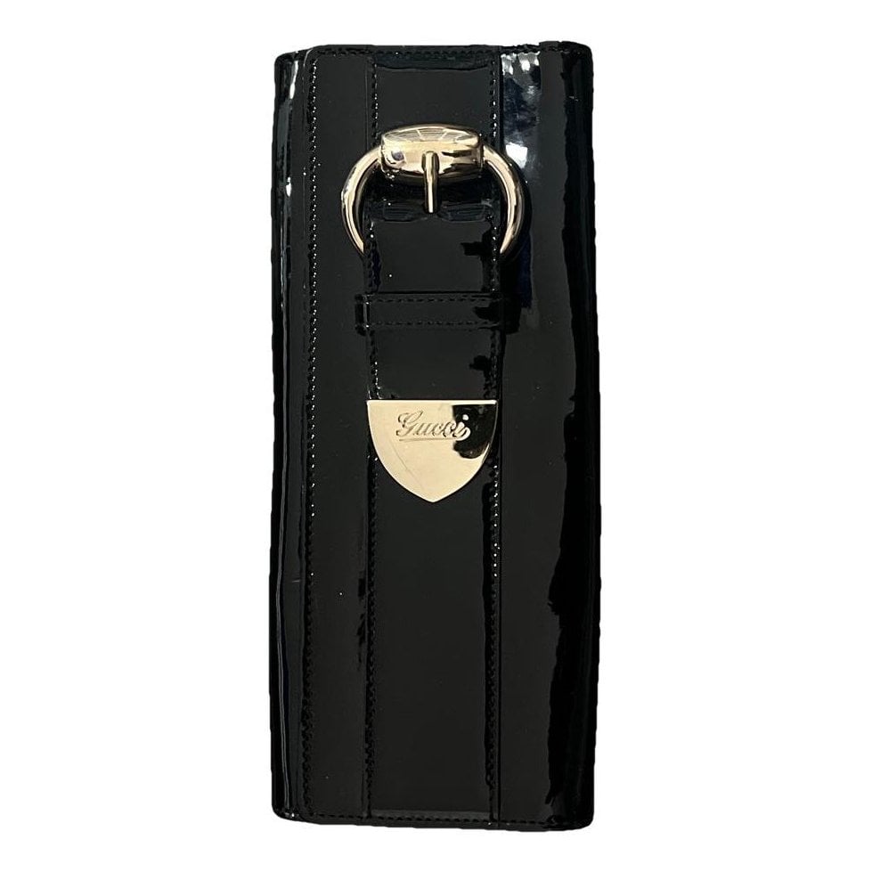 Leather clutch bag