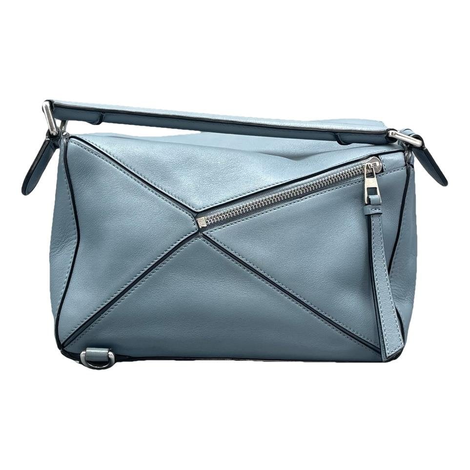 Puzzle leather handbag