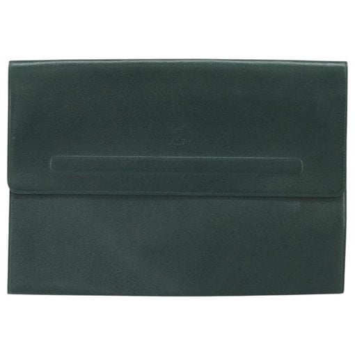 Leather clutch bag