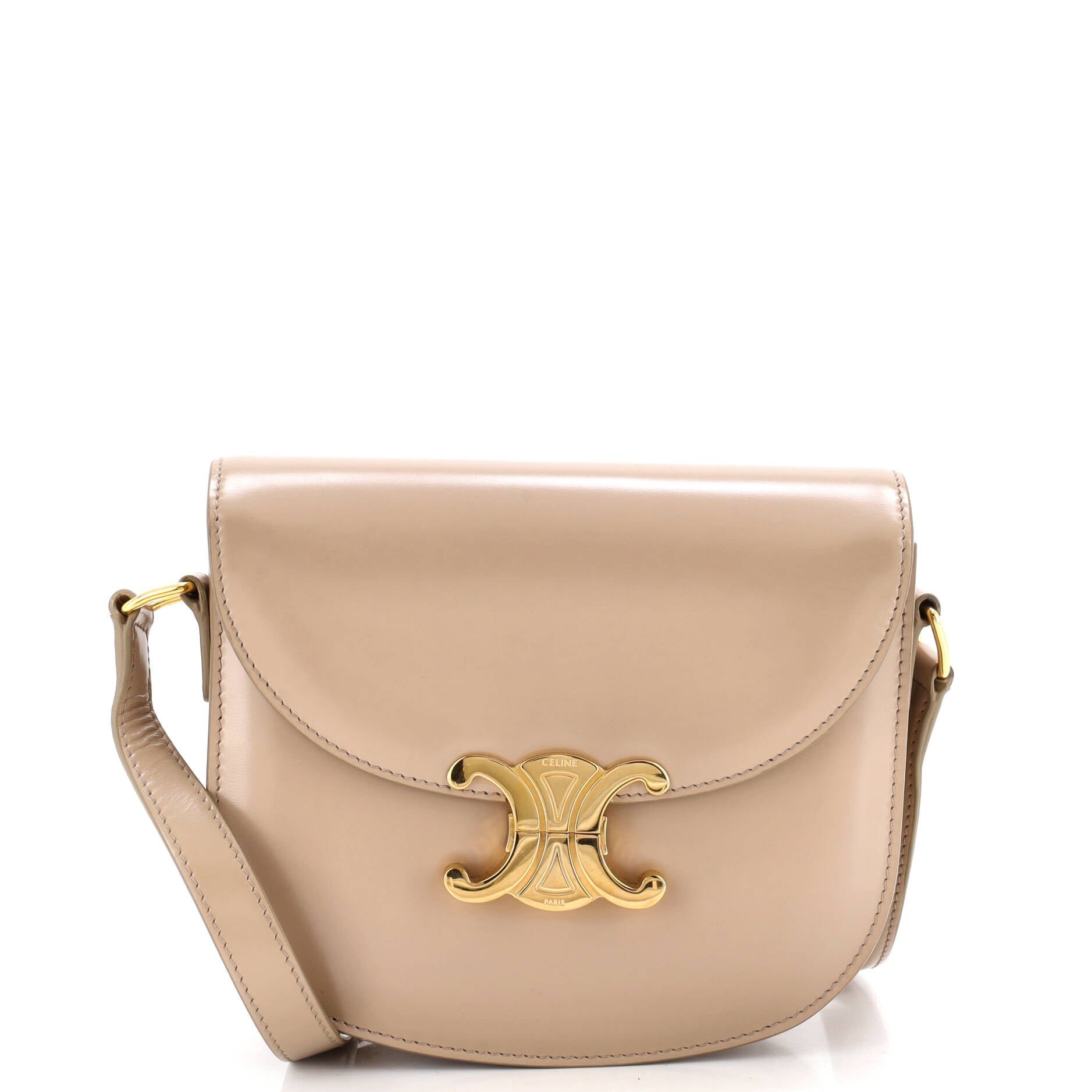 Triomphe Besace Clea Flap Bag Leather
