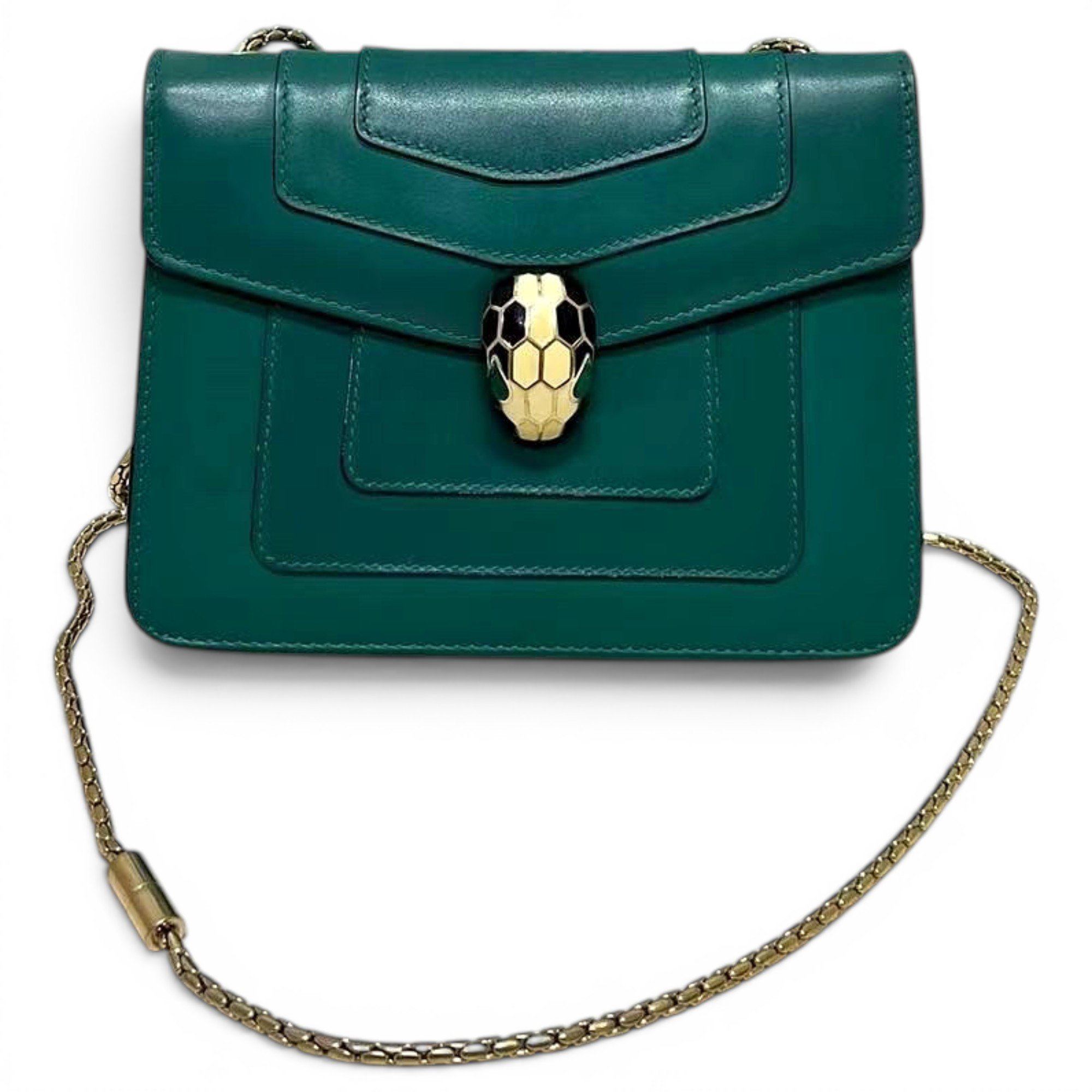 Serpenti leather handbag