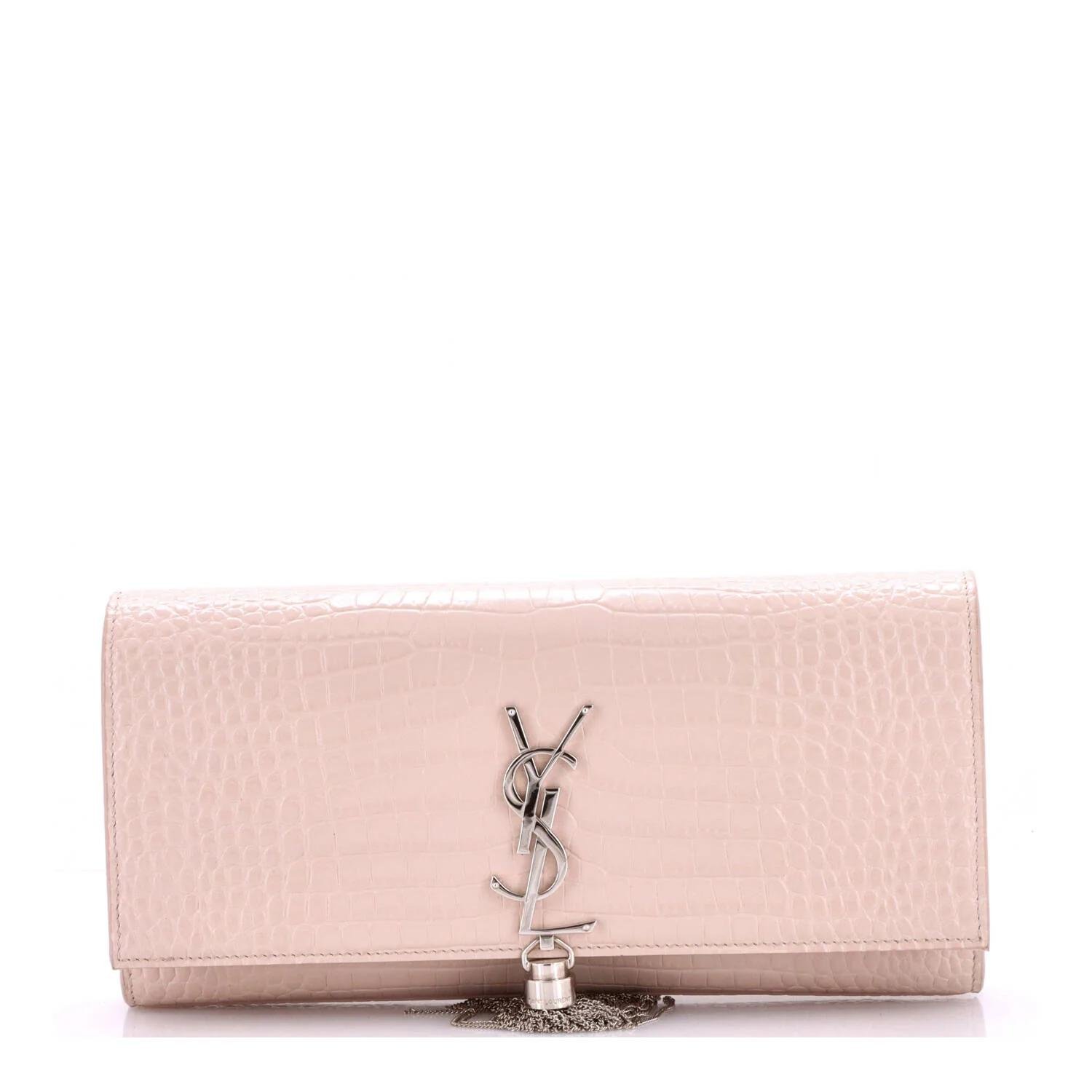 Leather clutch bag