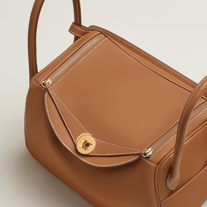 Gold Lindy 26 Bag