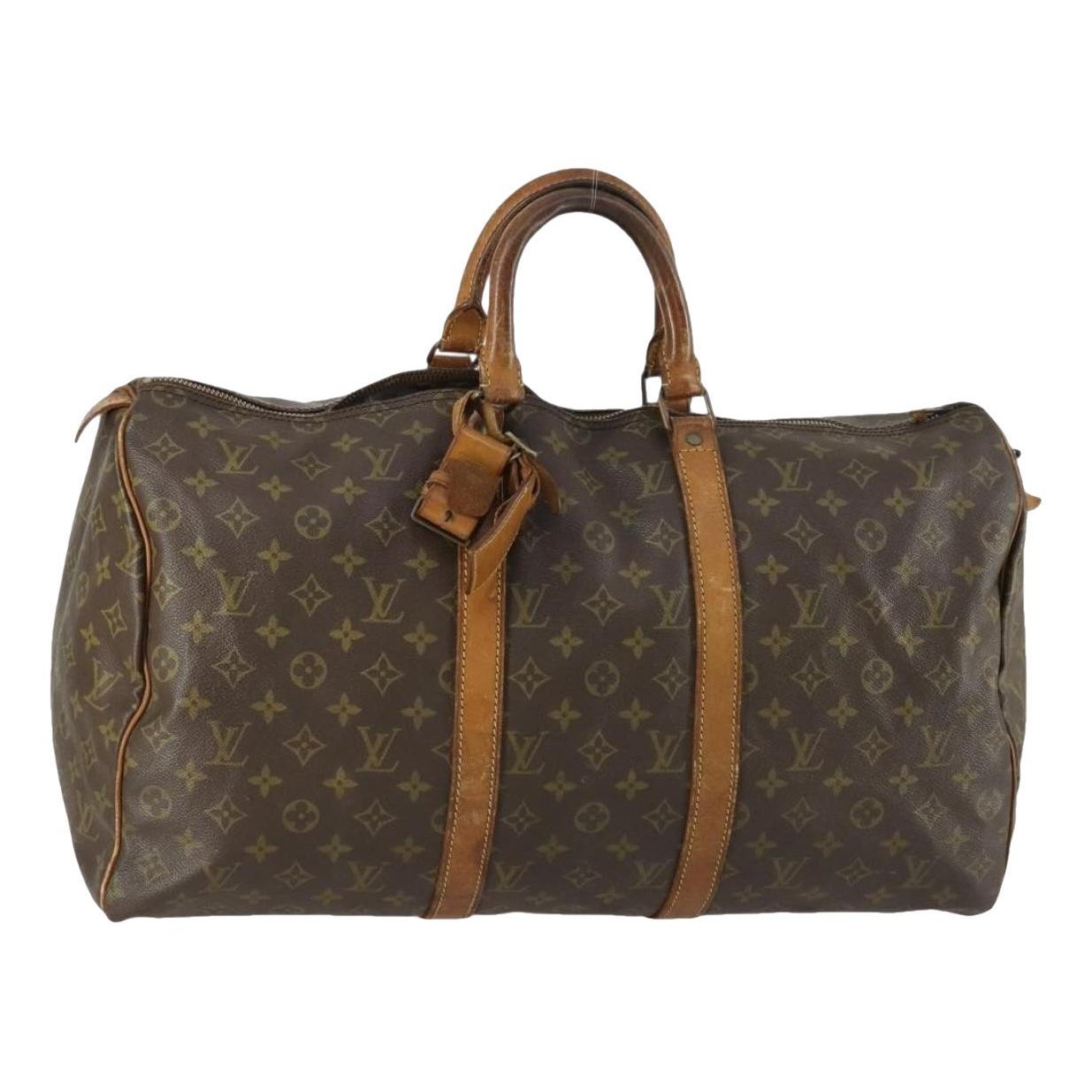 Keepall leather travel bag