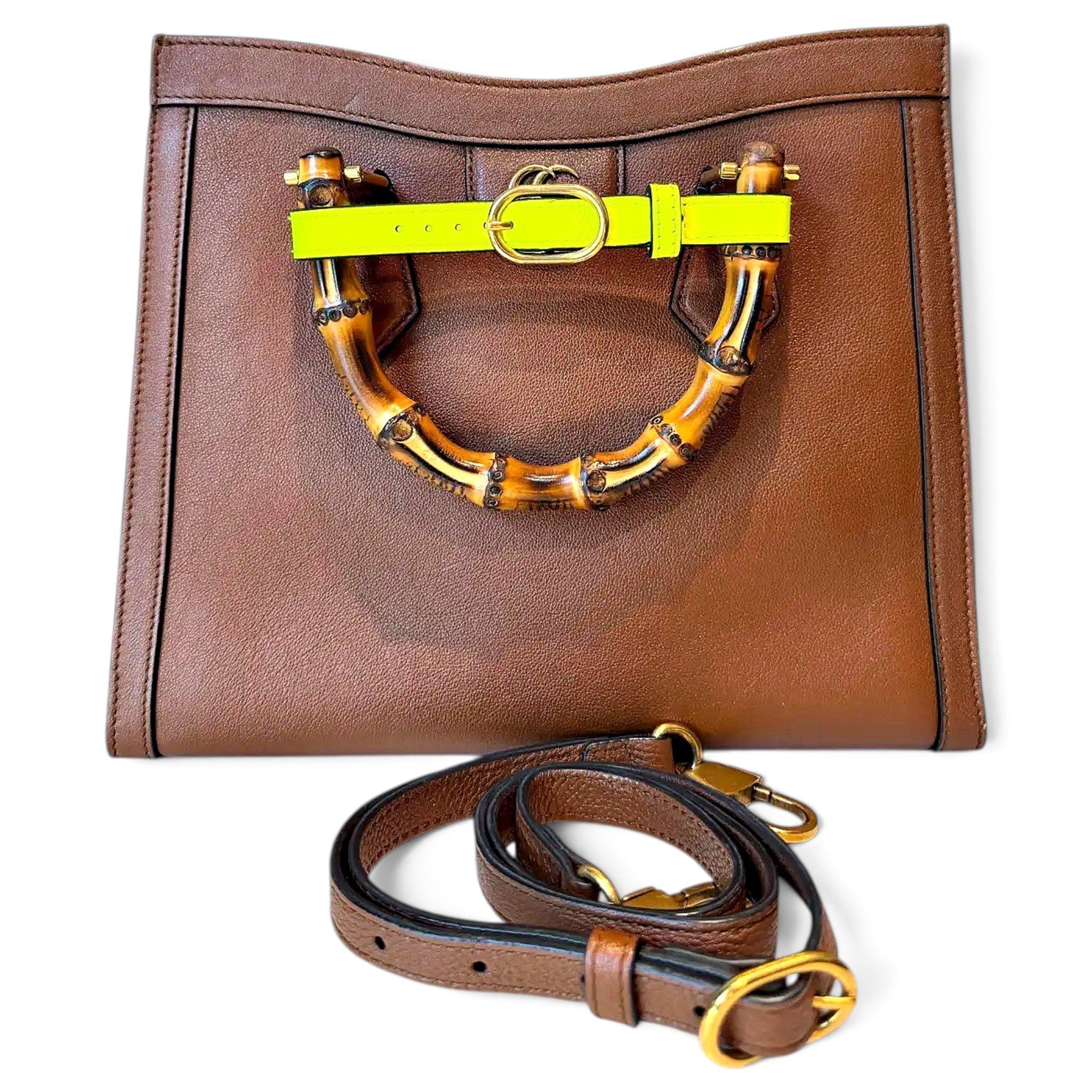 Diana Bamboo leather handbag