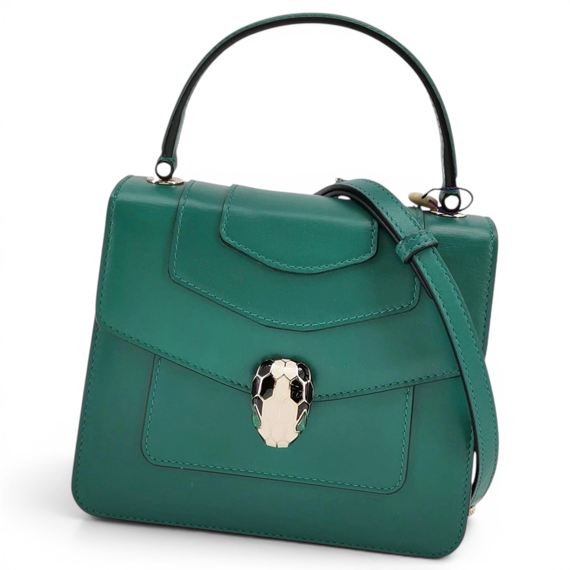 Serpenti leather handbag