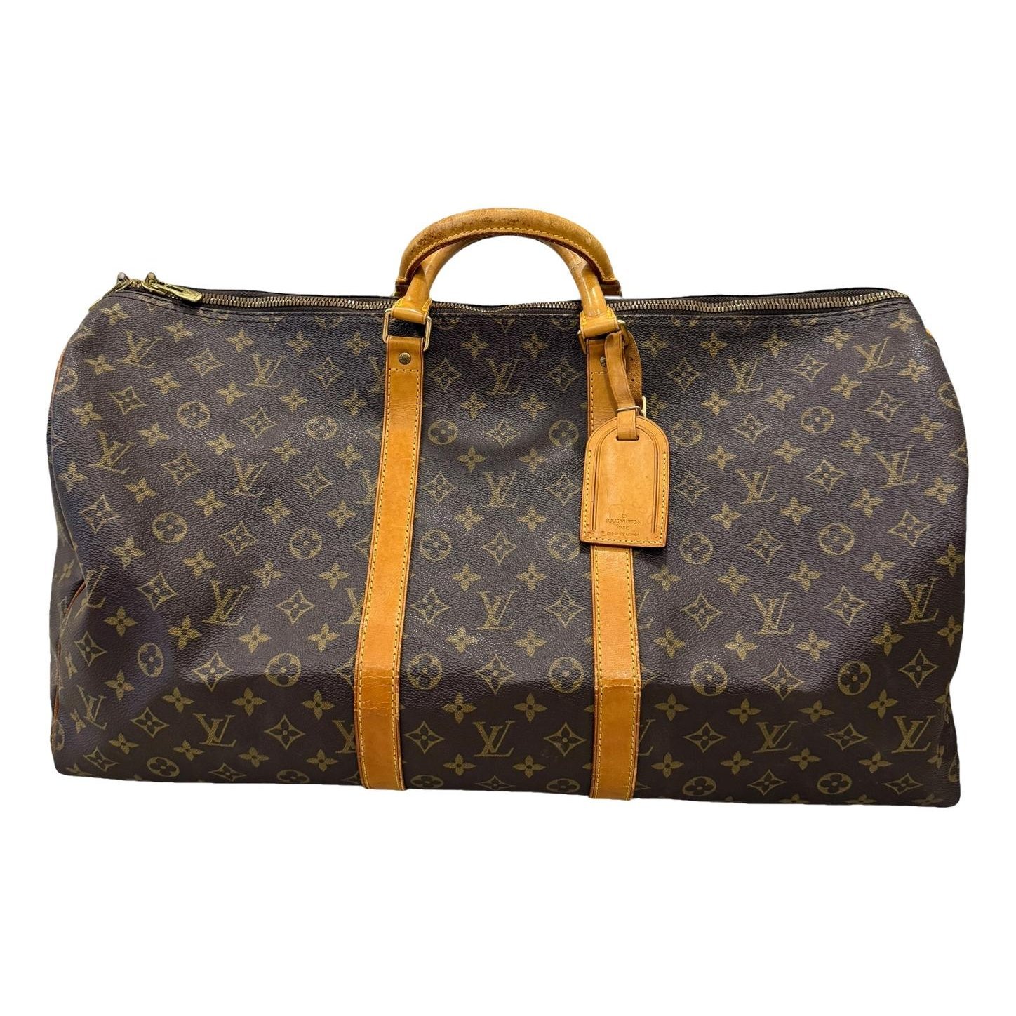 Keepall leather travel bag