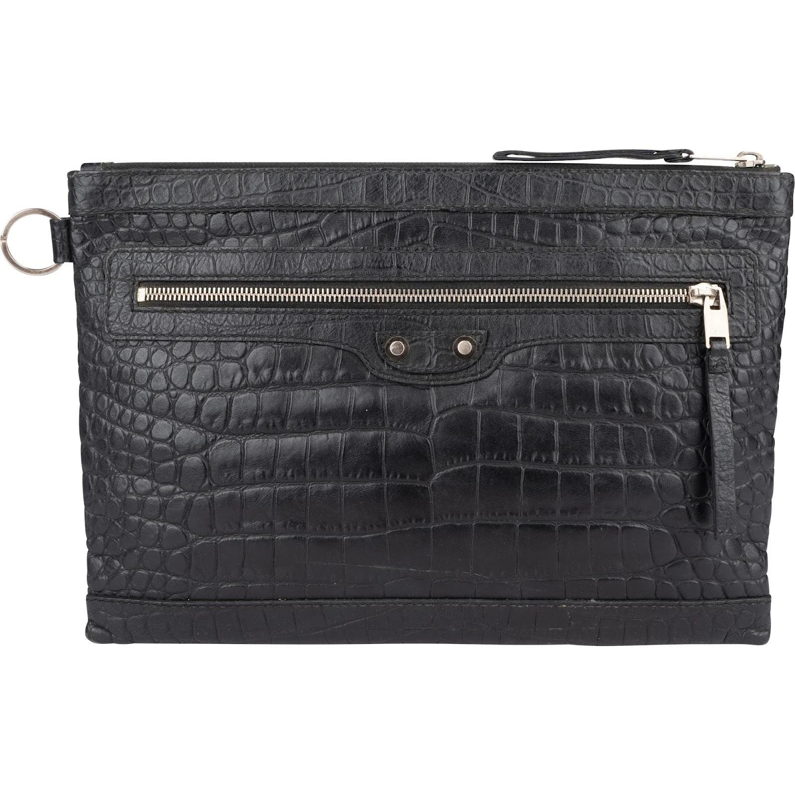 City Clip leather clutch bag