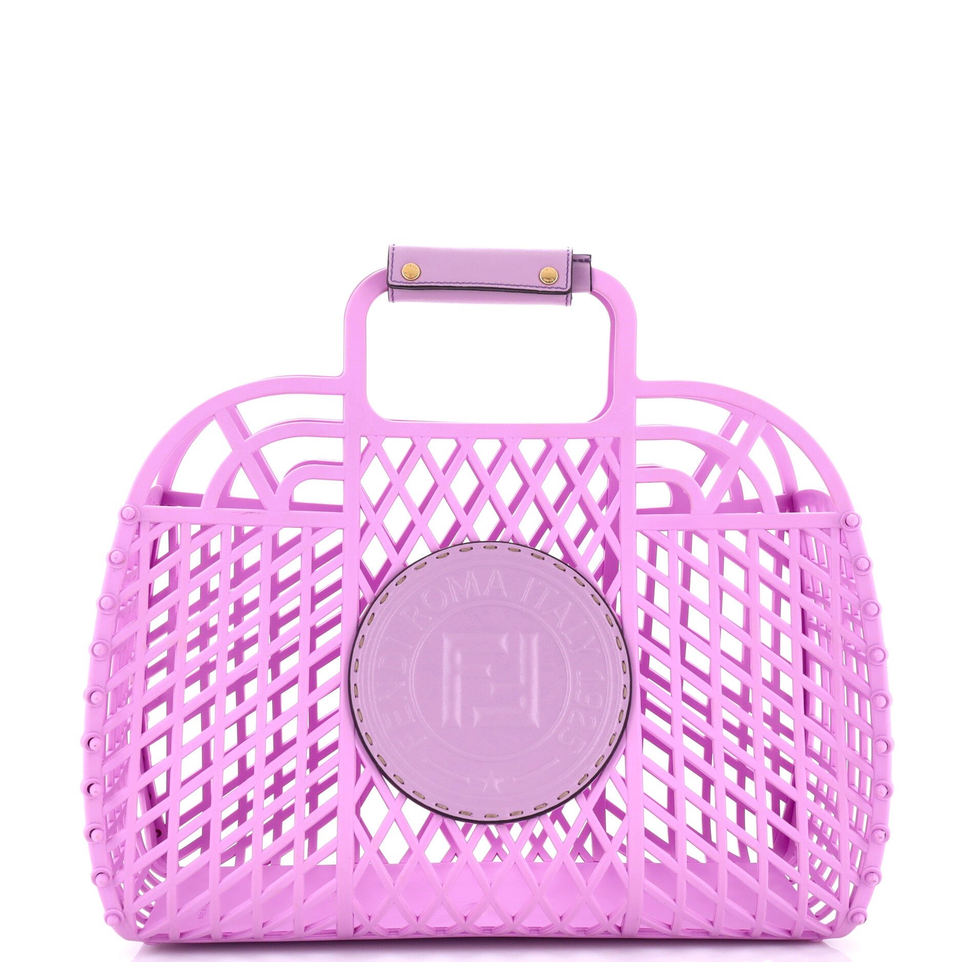 FF Logo Stamp Basket Tote PVC Medium