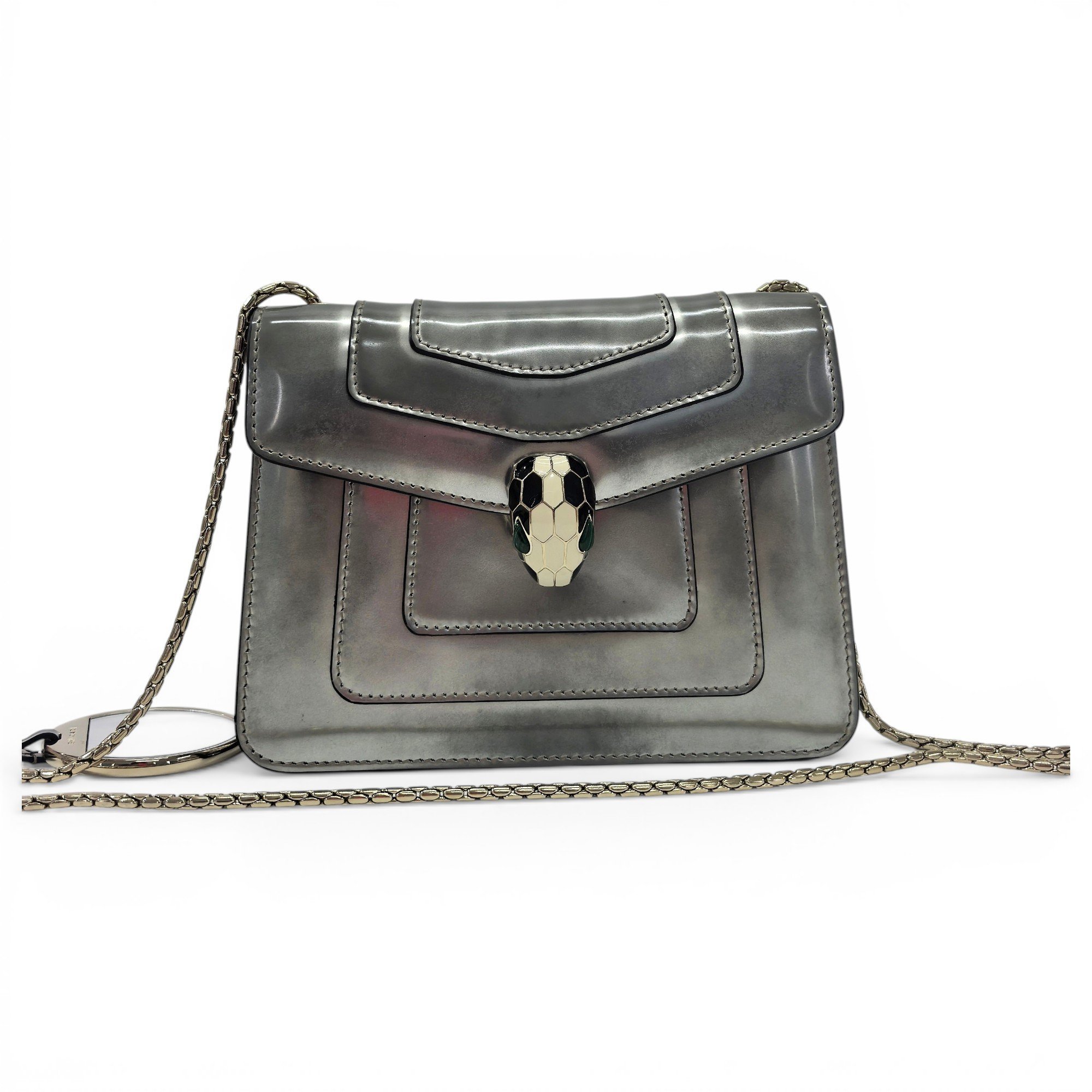 Serpenti leather handbag