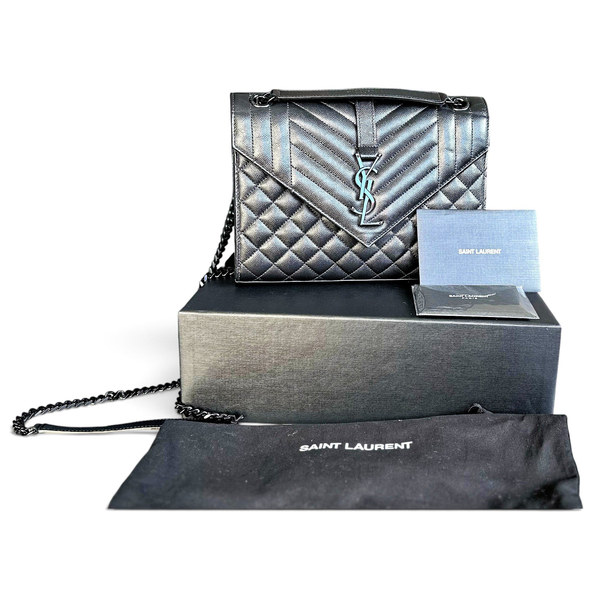 Envelope leather handbag