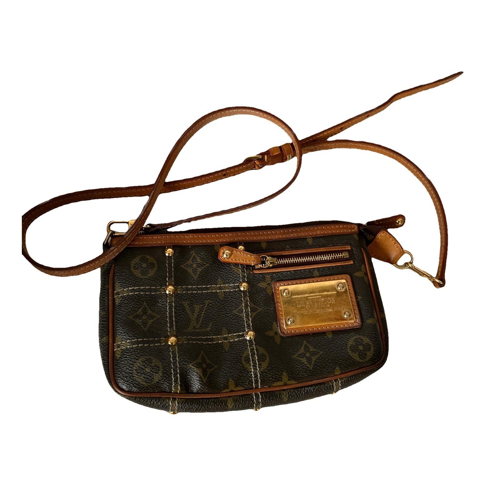 Leather clutch bag