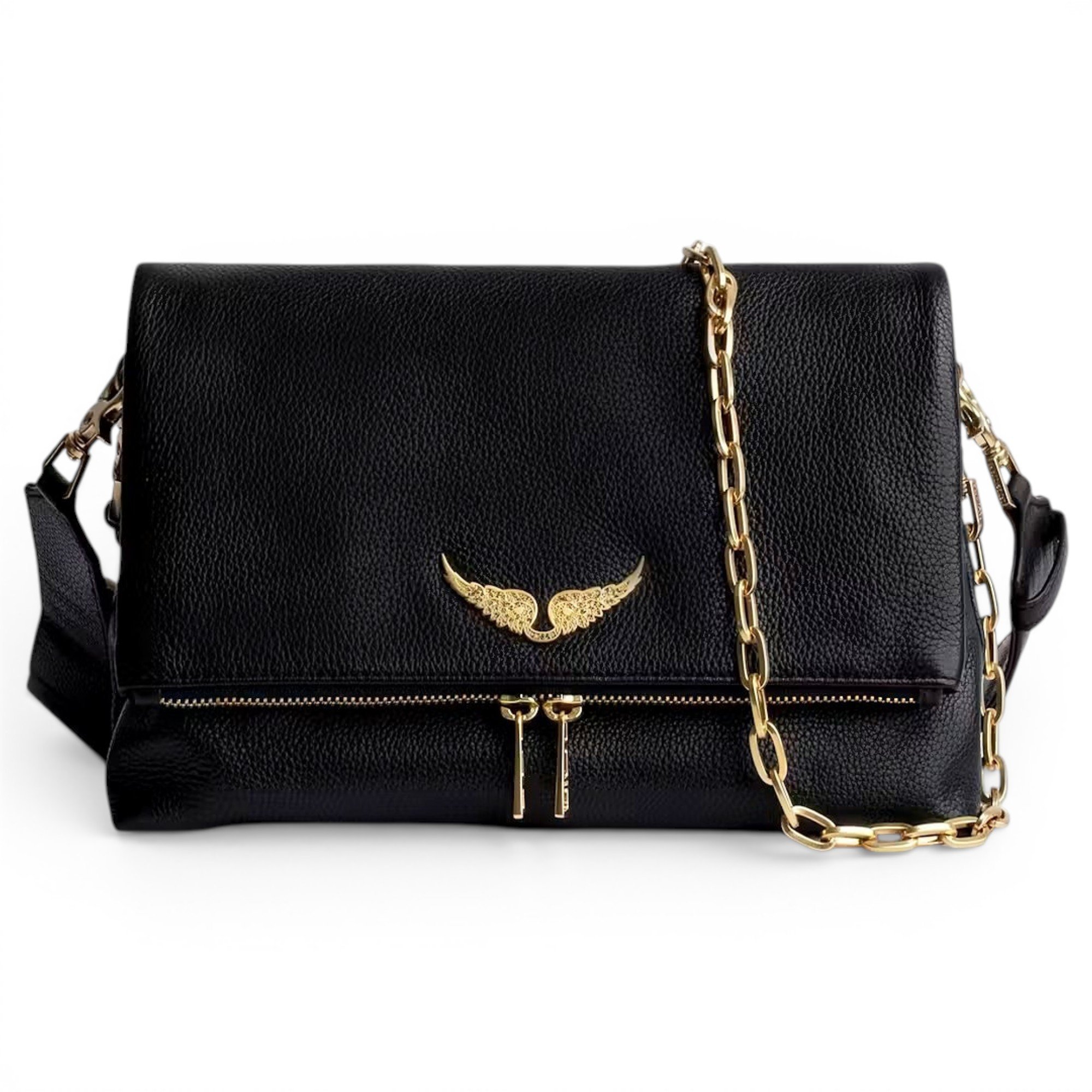 Rock leather crossbody bag