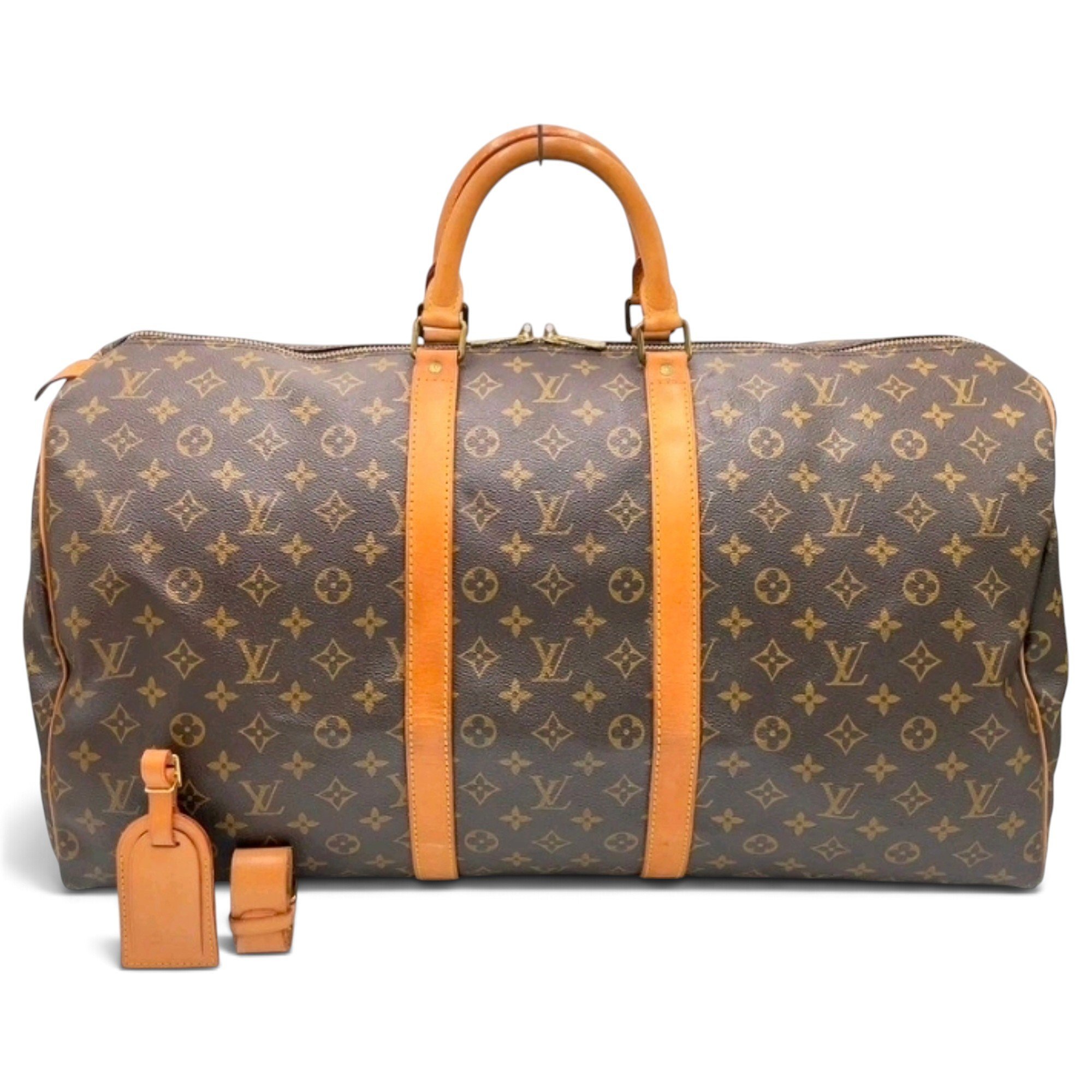Keepall leather travel bag