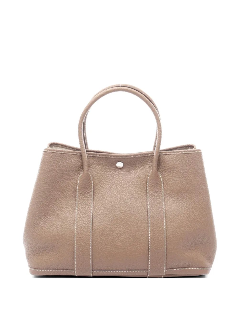 Hermes 2019 PM Garden Party Etoupe Negonda-leather tote bag