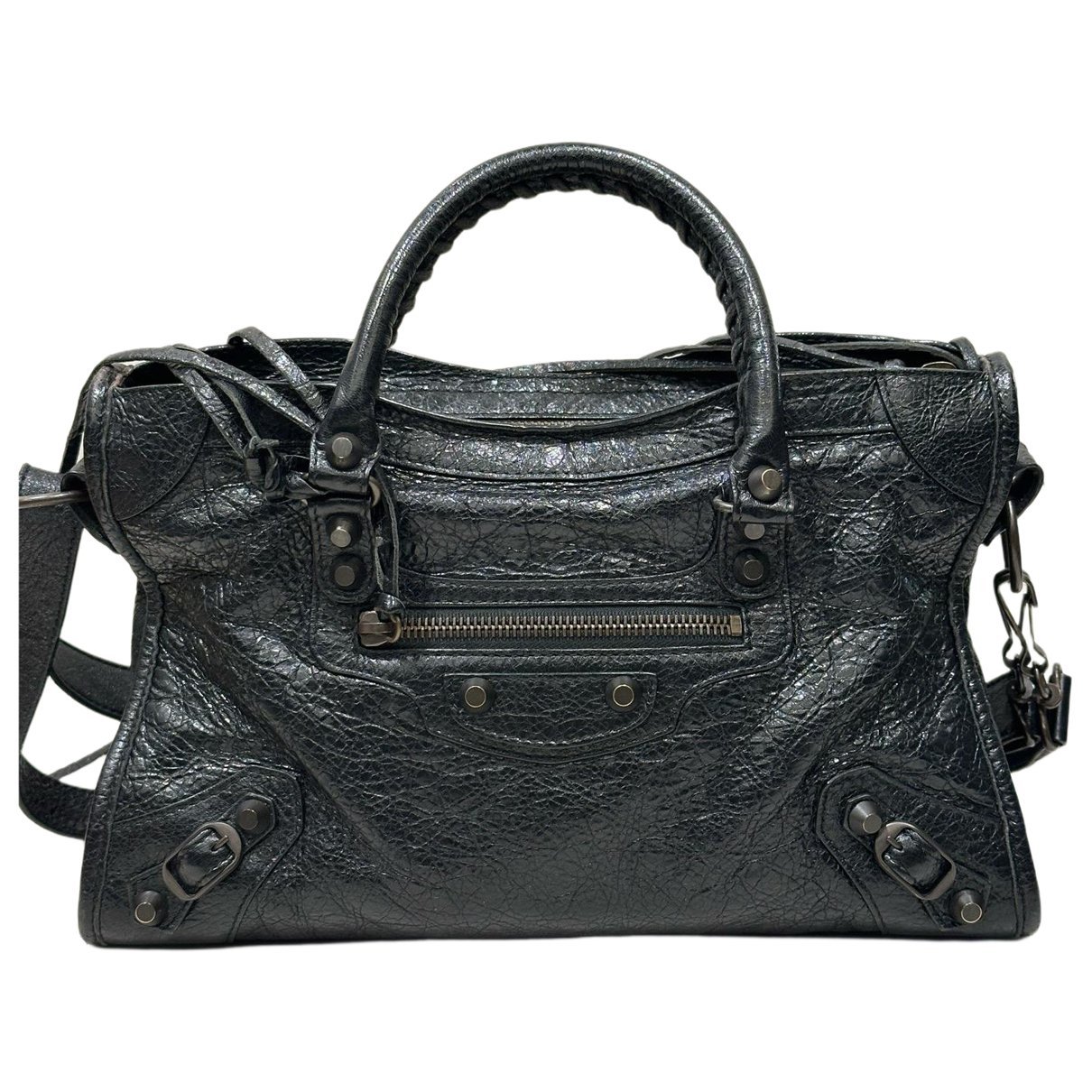 City leather handbag