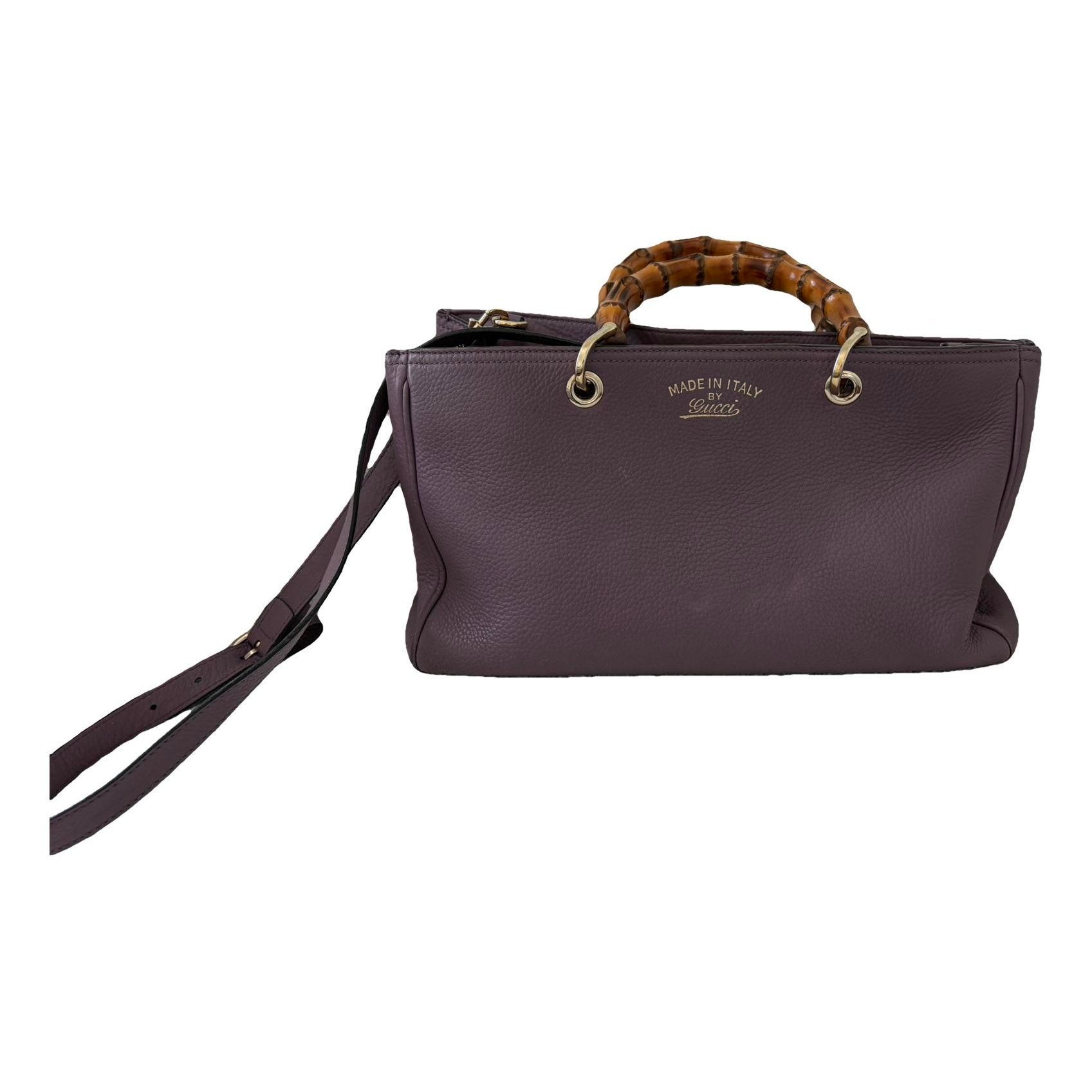 Bamboo Shopper leather tote
