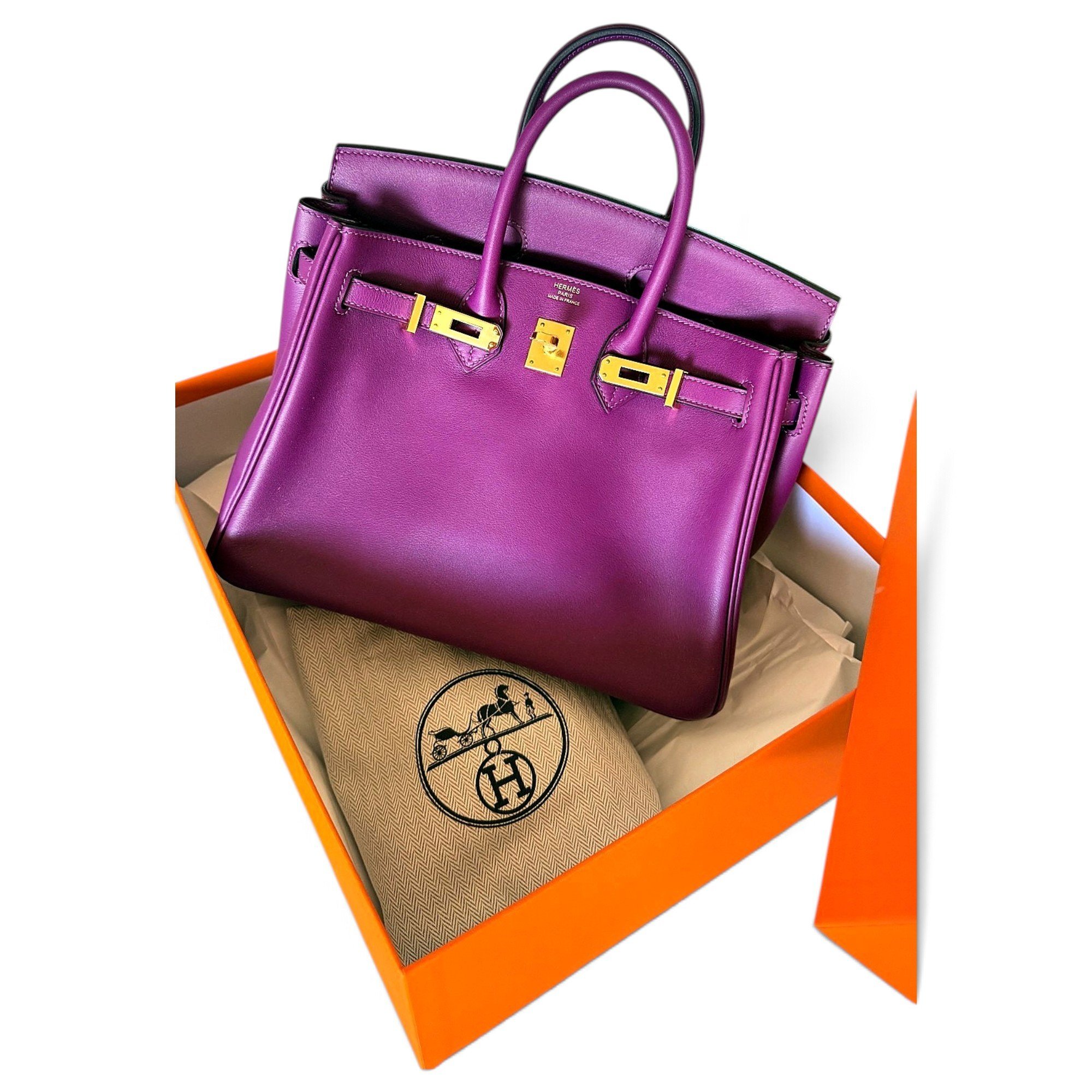 Birkin 25 leather handbag