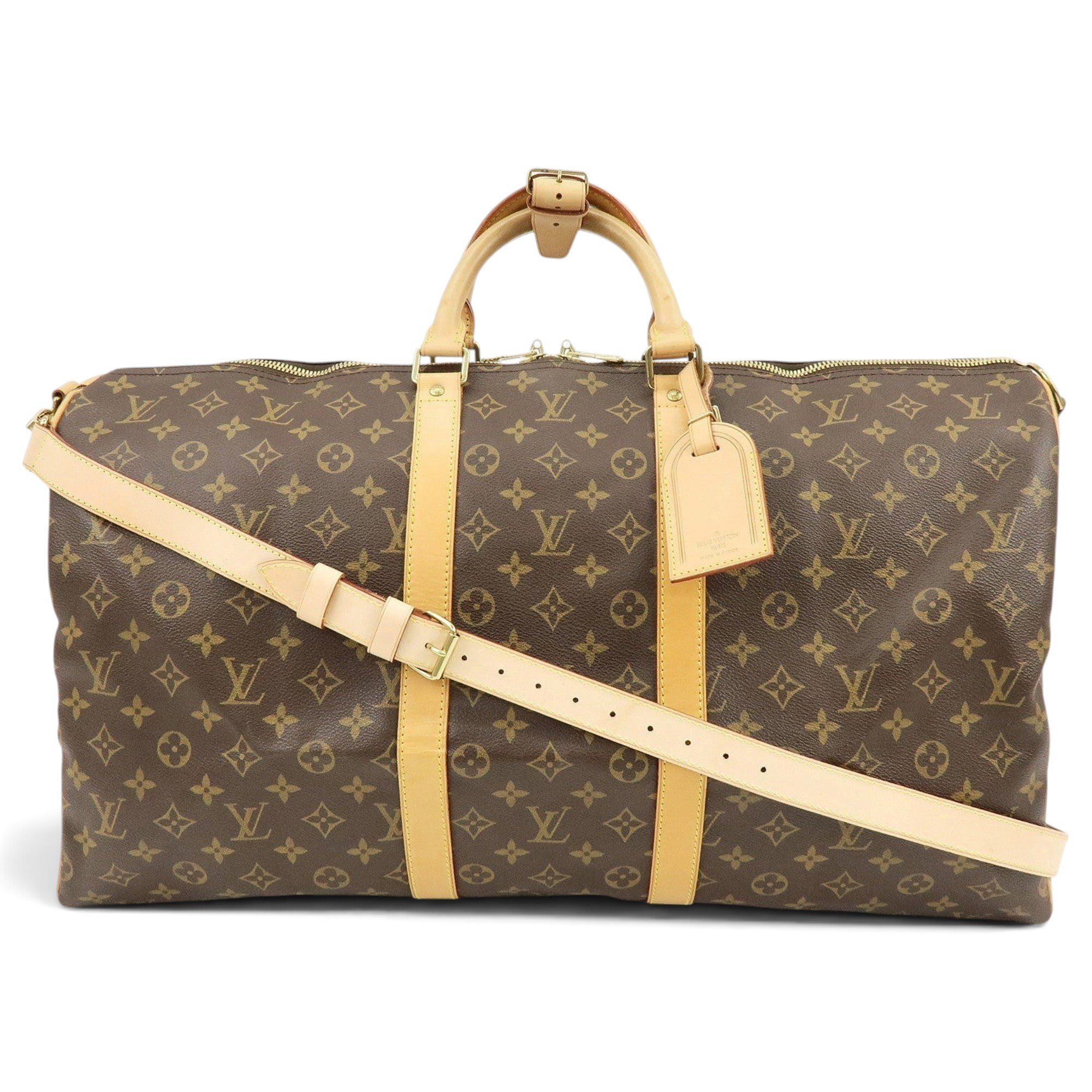 Keepall leather travel bag