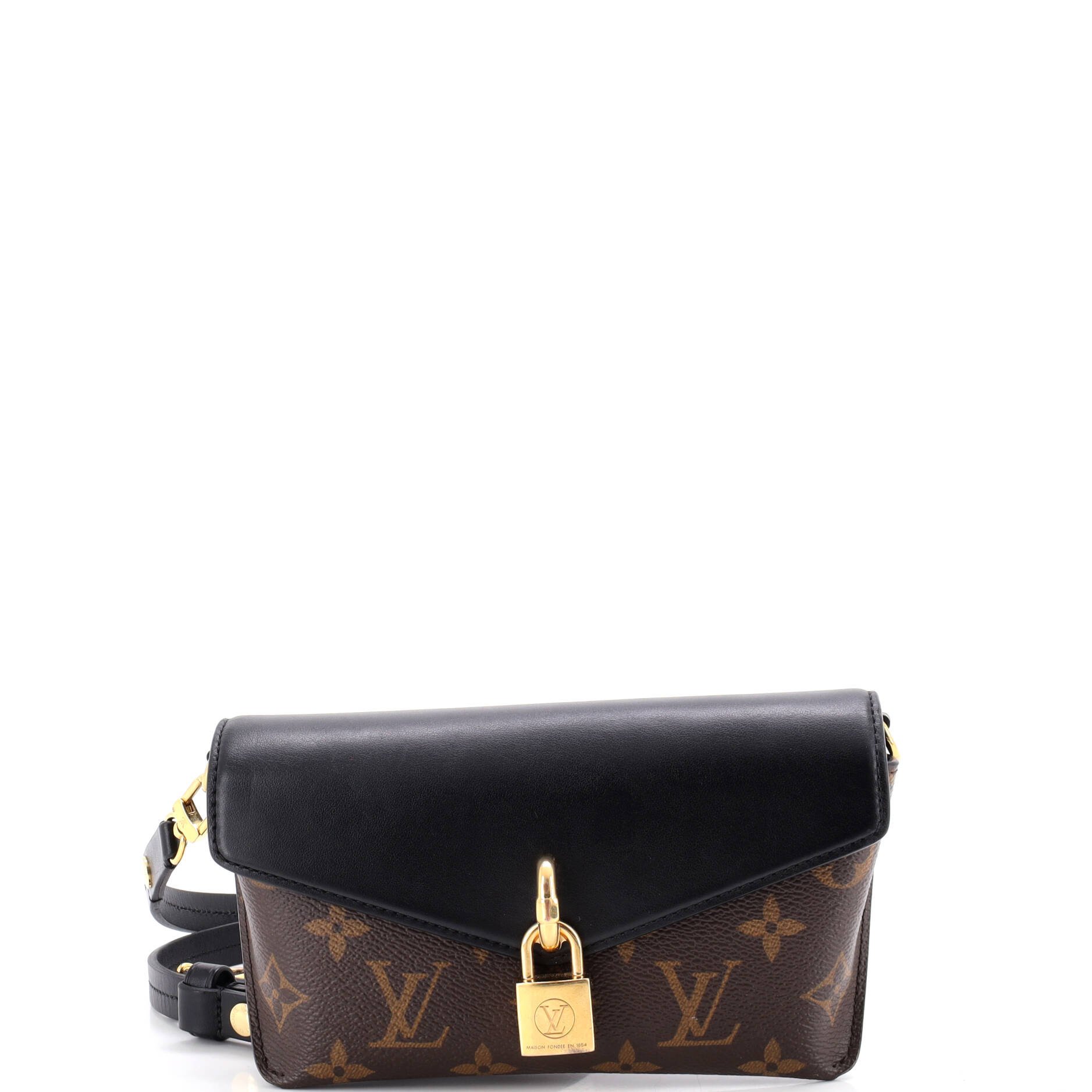 Padlock on Strap Handbag Monogram Canvas and Leather