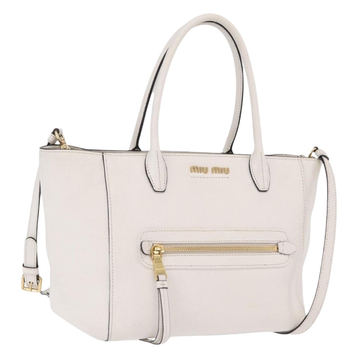 Madras leather tote