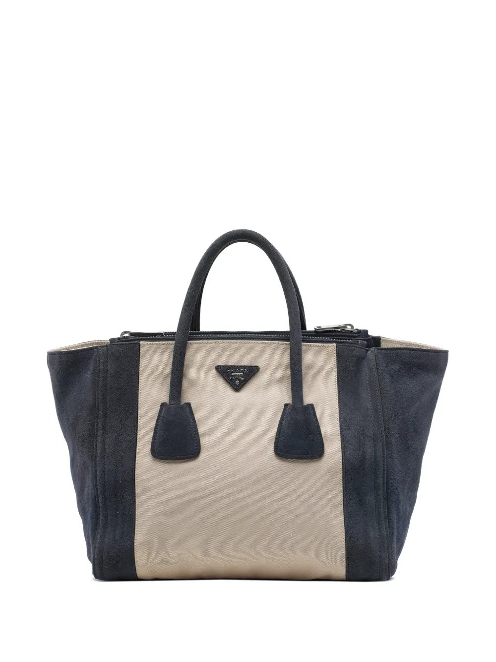 2010-2026 Canvas and Suede Twin Pocket Double Handle satchel