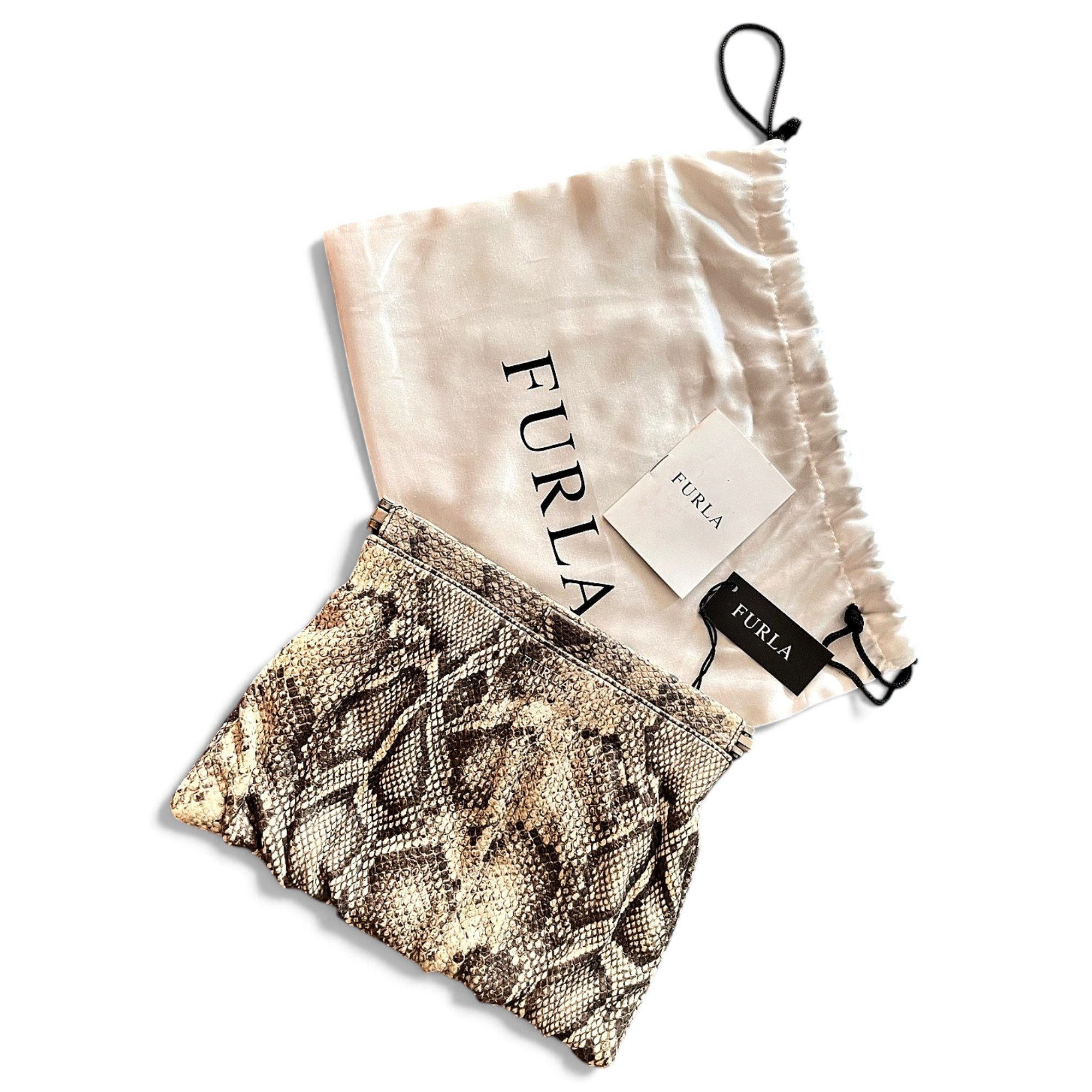Leather clutch bag