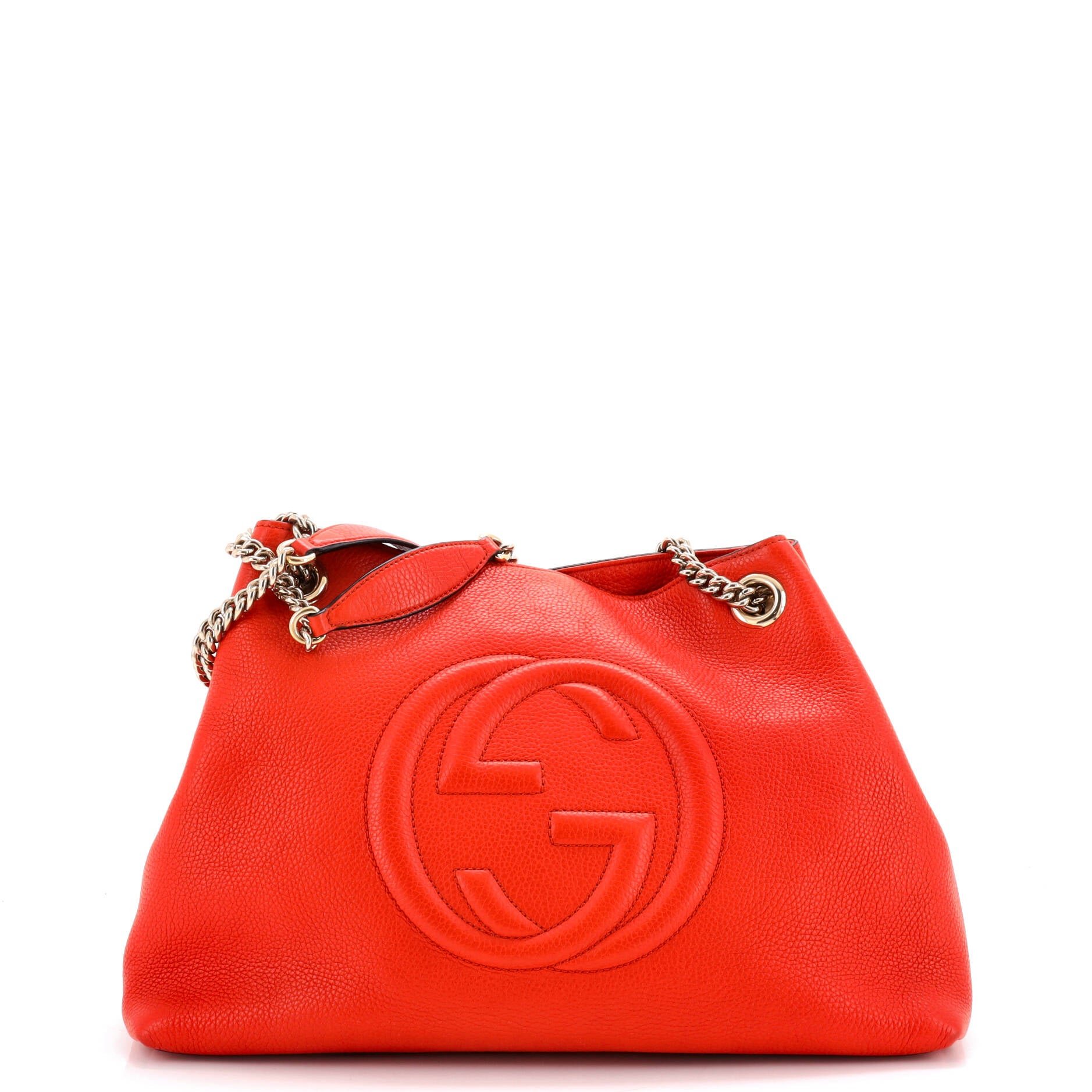 Soho Chain Strap Shoulder Bag Leather Medium