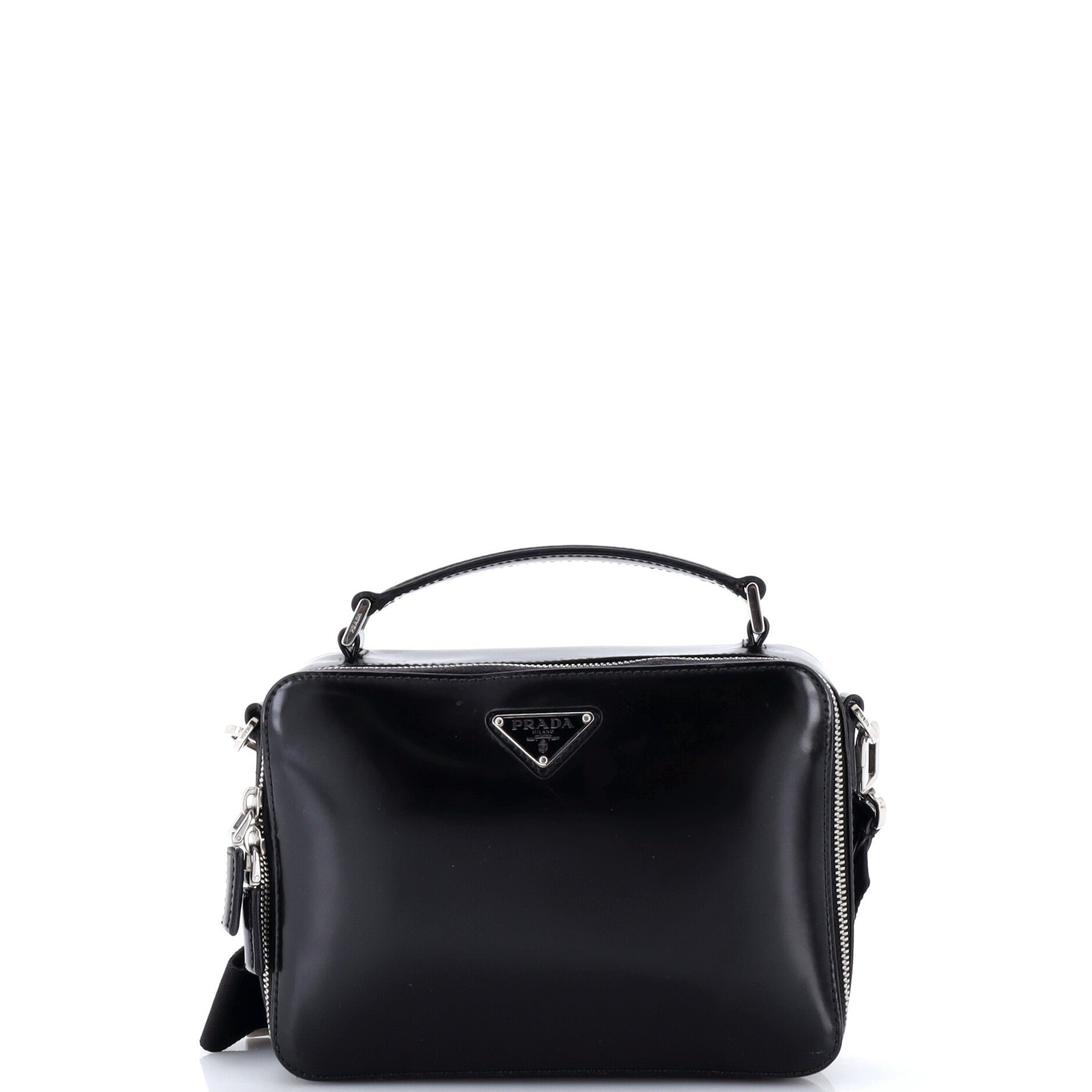 Brique Crossbody Bag Brushed Leather Small