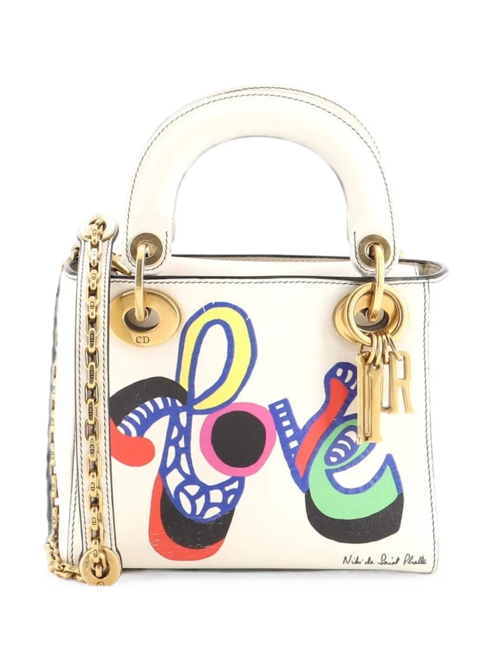 Dior Lady Dior Chain Bag Limited Edition Niki de Saint Phalle Printed Leather Mini tote bag