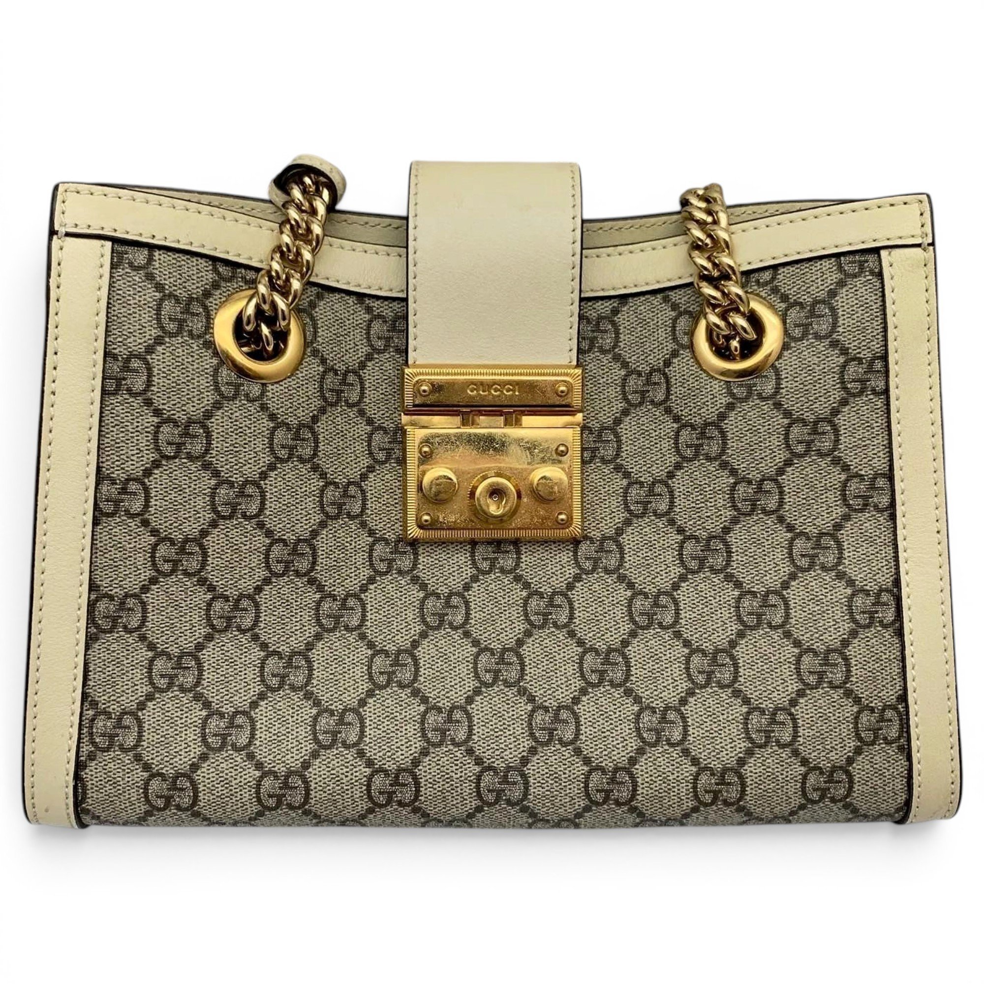 Padlock leather mini bag