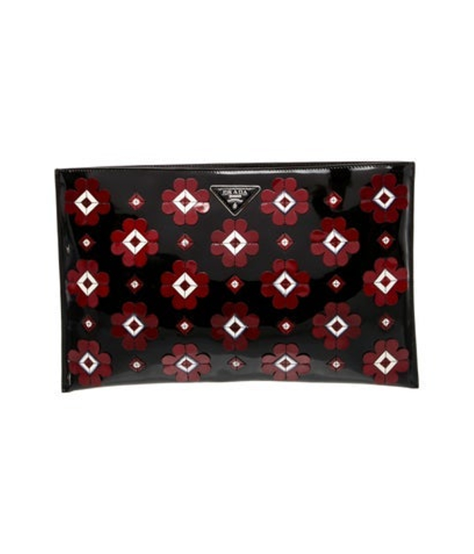 Prada Spazzolato Leather Clutch