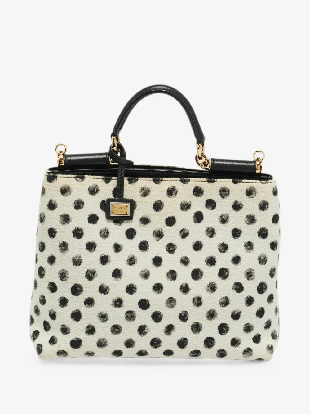 Miss Sicily polka-dot tote bag