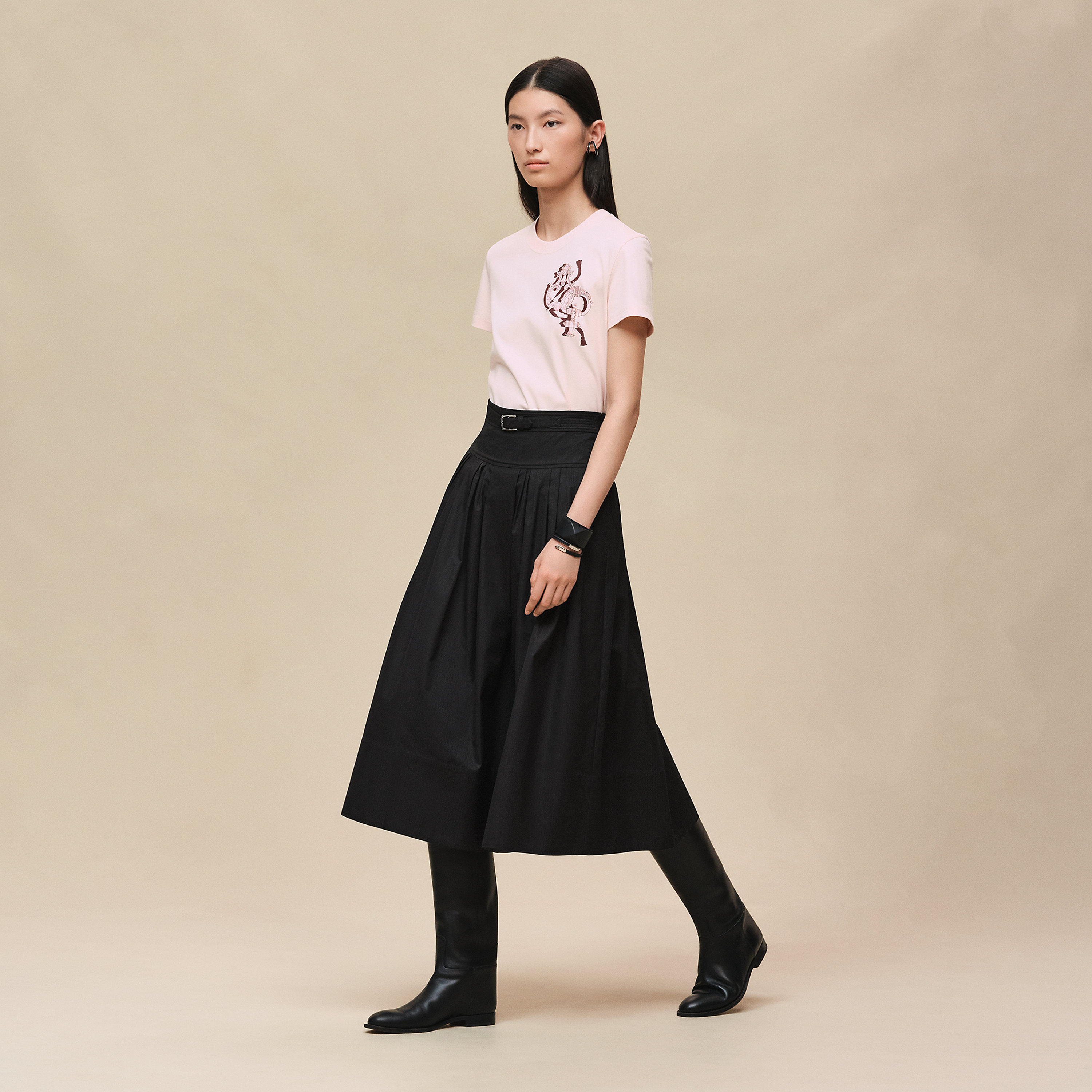Printed straight t-shirt