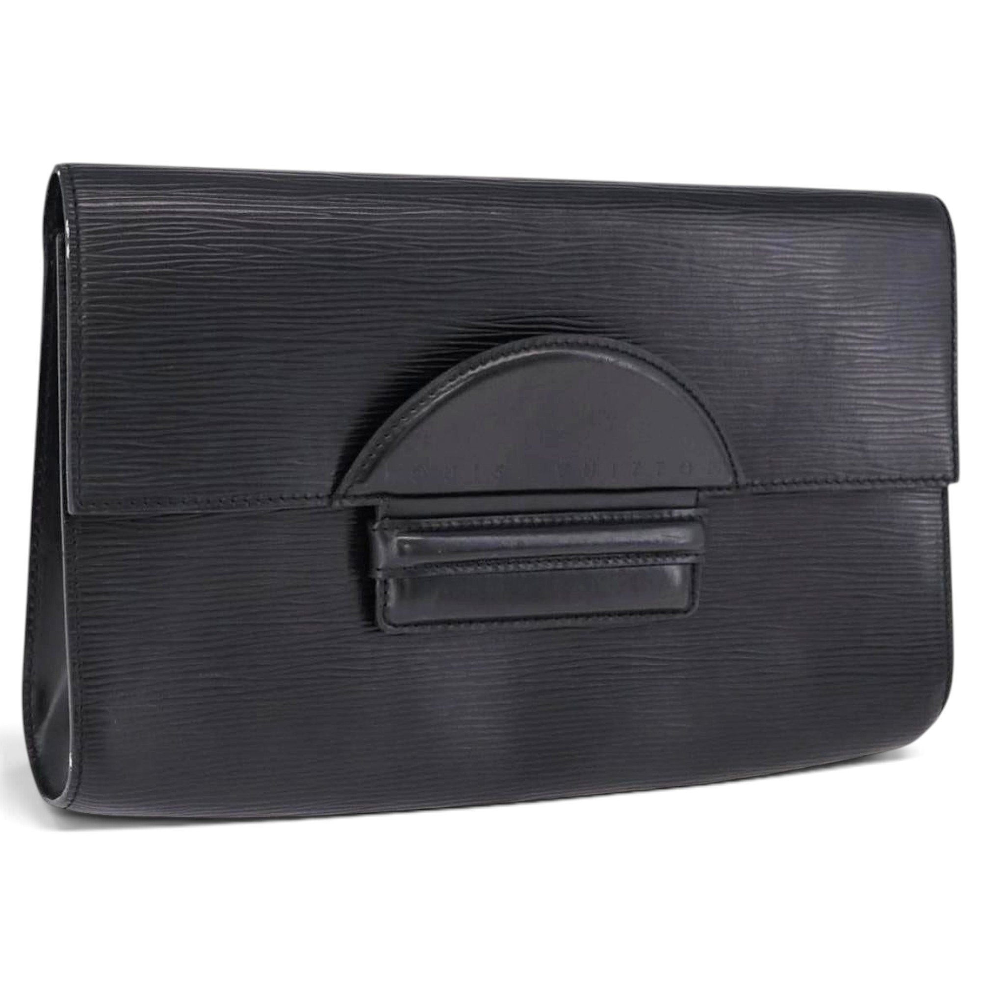 Leather clutch bag