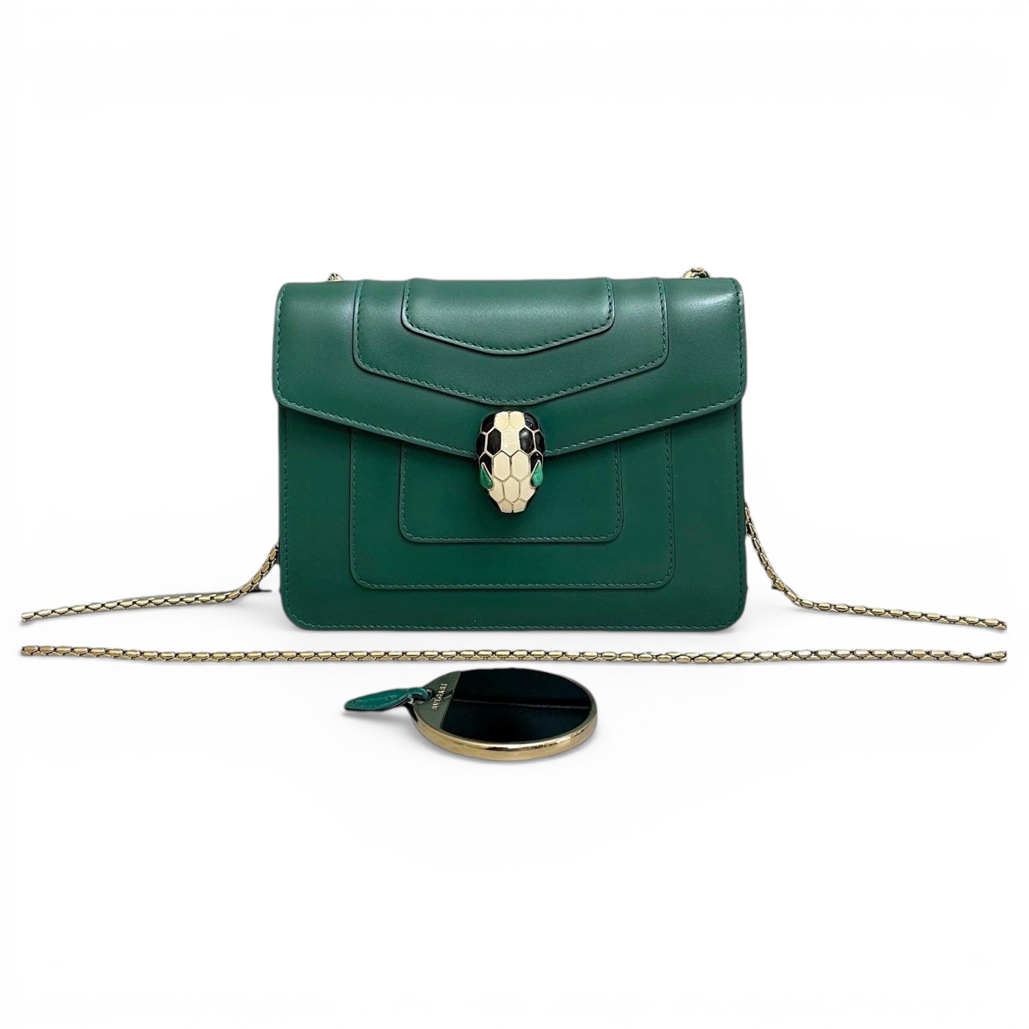 Serpenti leather handbag