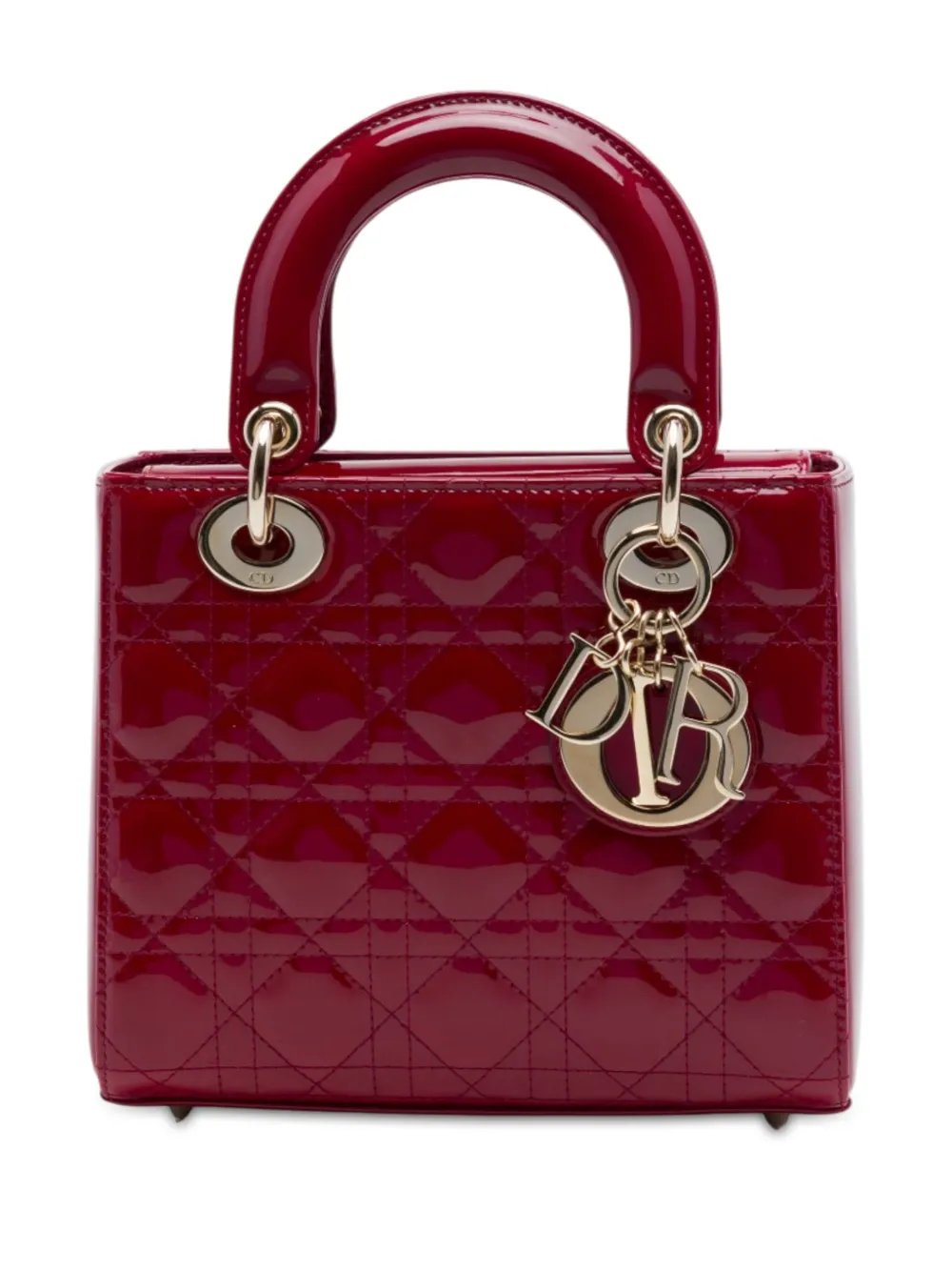 2021 Small Patent Cannage Lady Dior satchel